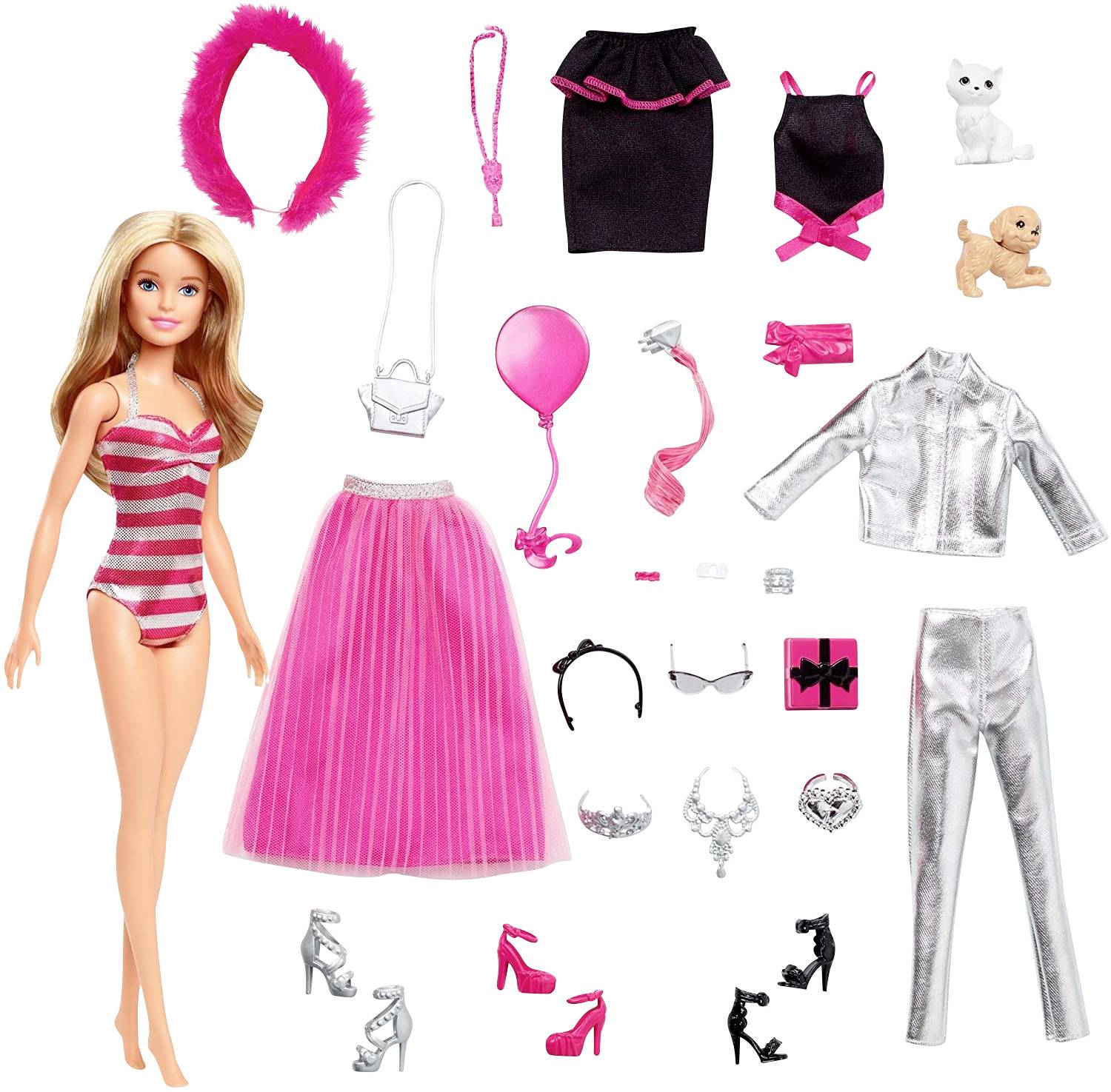 Adventskalender Barbie - Glitzer Fashion mit Puppe und Zubehör