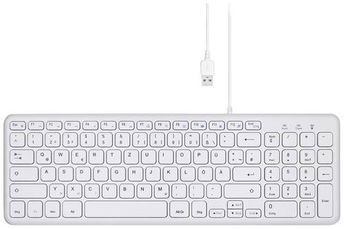 Perixx PERIBOARD-213 DE W USB Tastatur Deutsch, QWERTZ Weiß