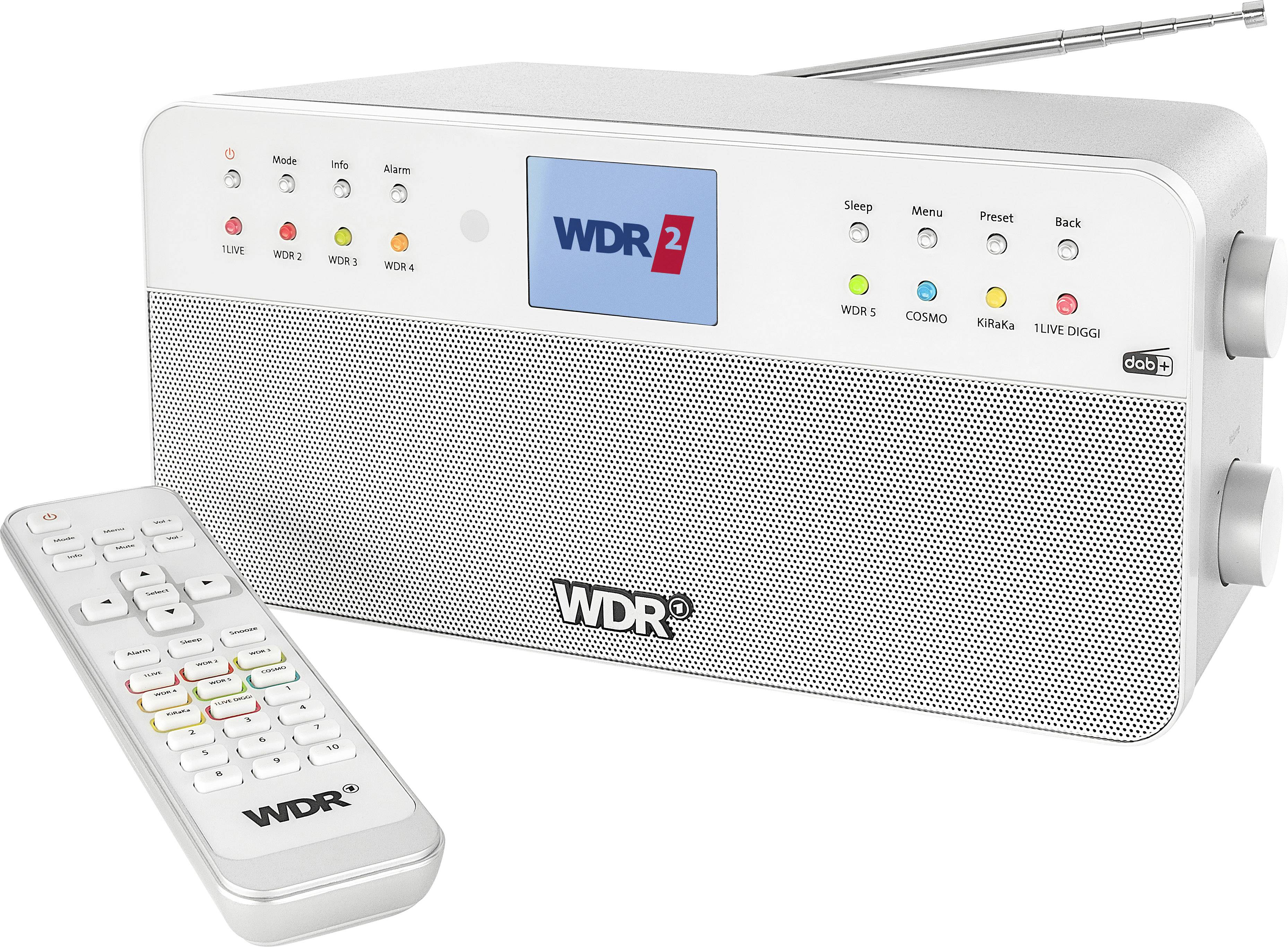 Dual WDR Küchenradio DAB+, UKW Bluetooth®, AUX Weiß
