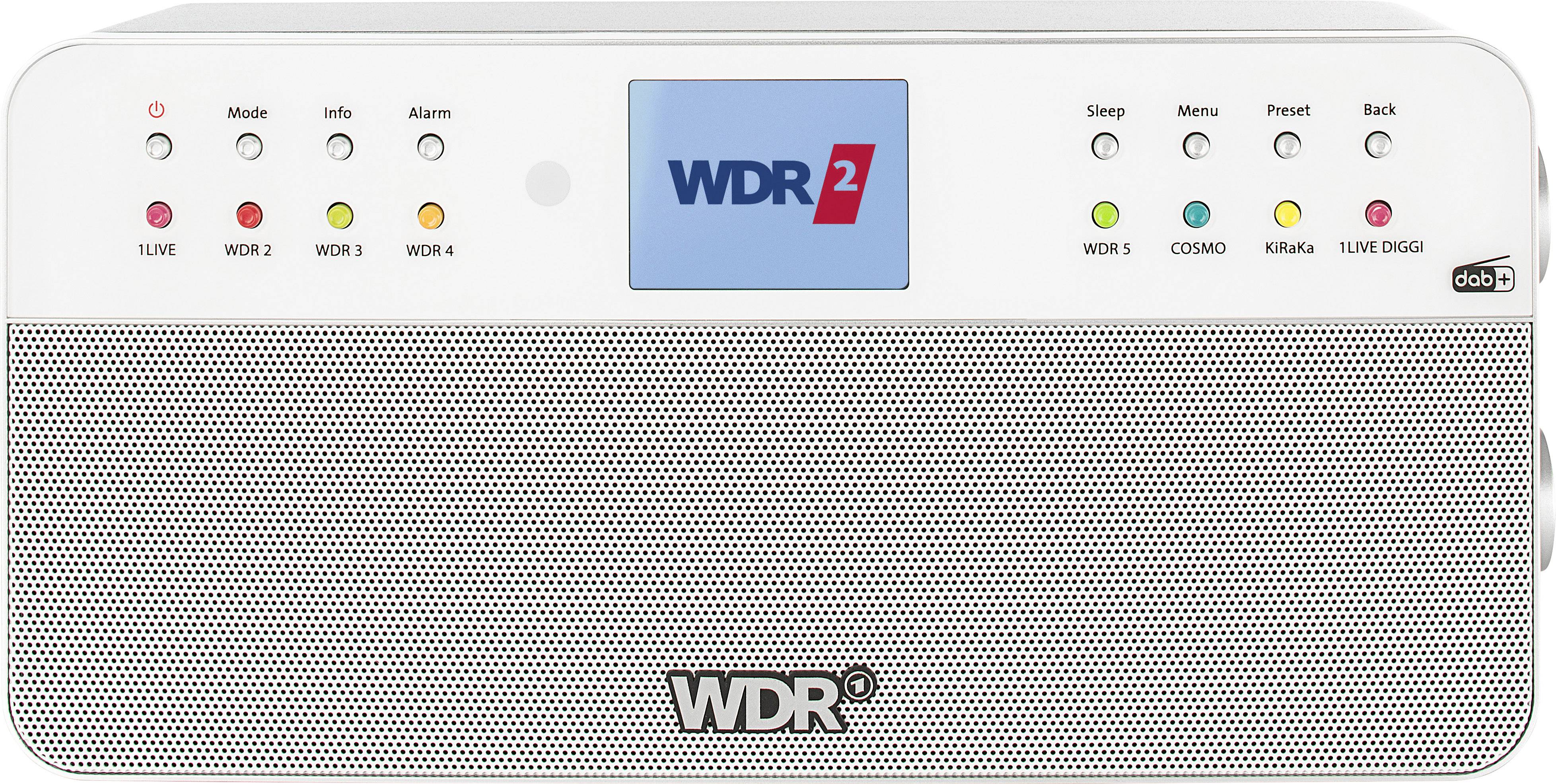 Dual WDR Küchenradio DAB+, UKW Bluetooth®, AUX Weiß