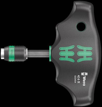 Wera 05023404001 05023404001 416 R Quergriff-Bits-Handhalter mit Rapidaptor Schnellwechselfutter, 1/4" x 45 mm 45 mm