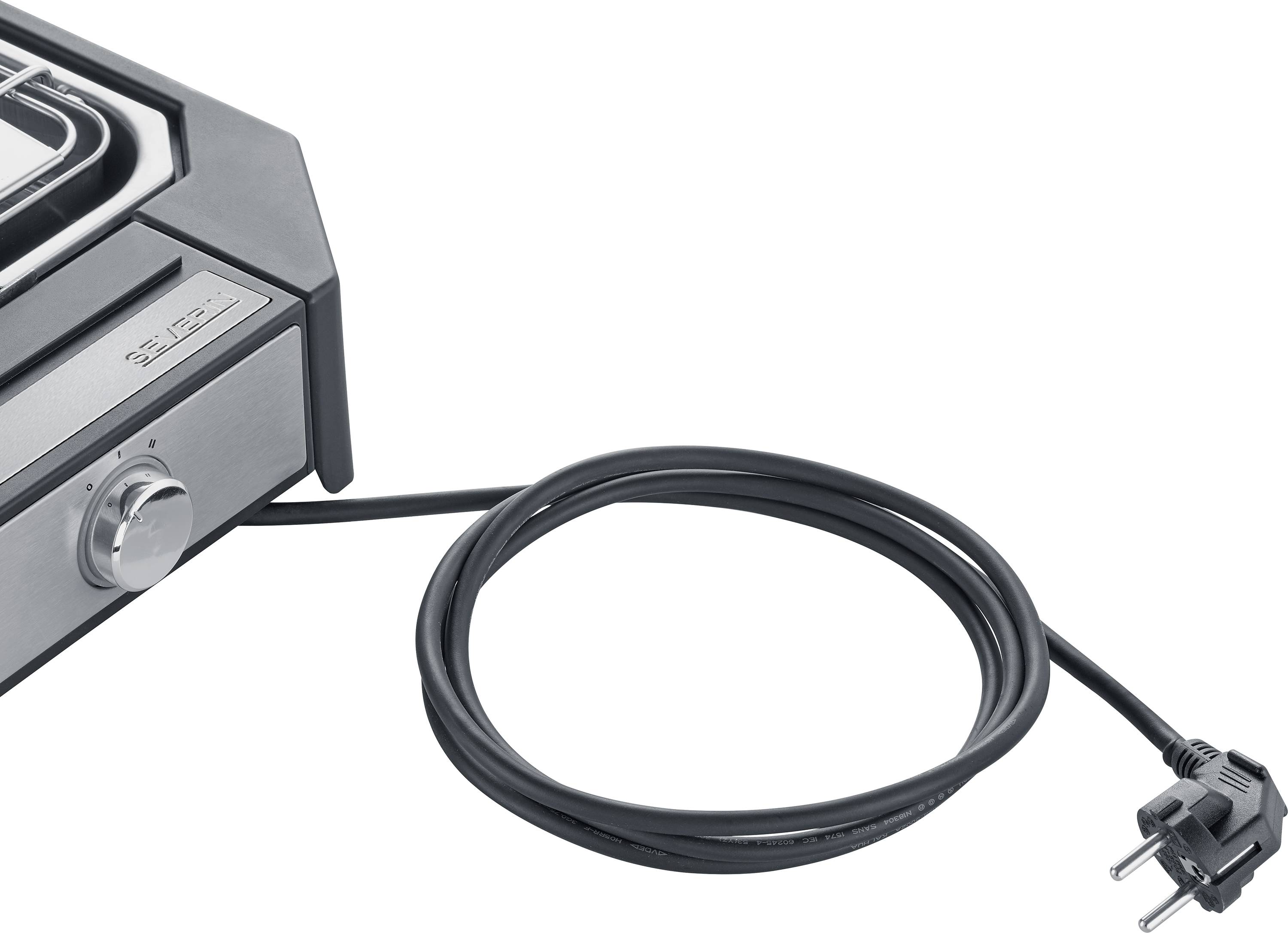 Severin PG 8545 Steak Grill kabelgebunden Schwarz, Silber