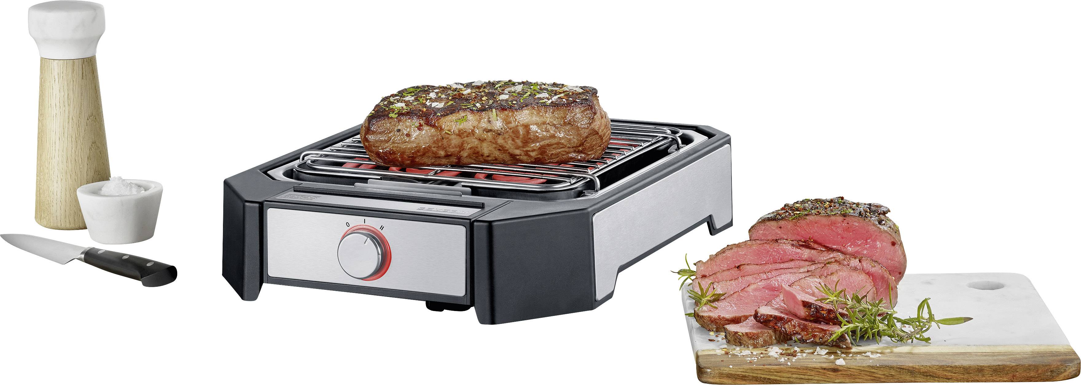 Severin PG 8545 Steak Grill kabelgebunden Schwarz, Silber