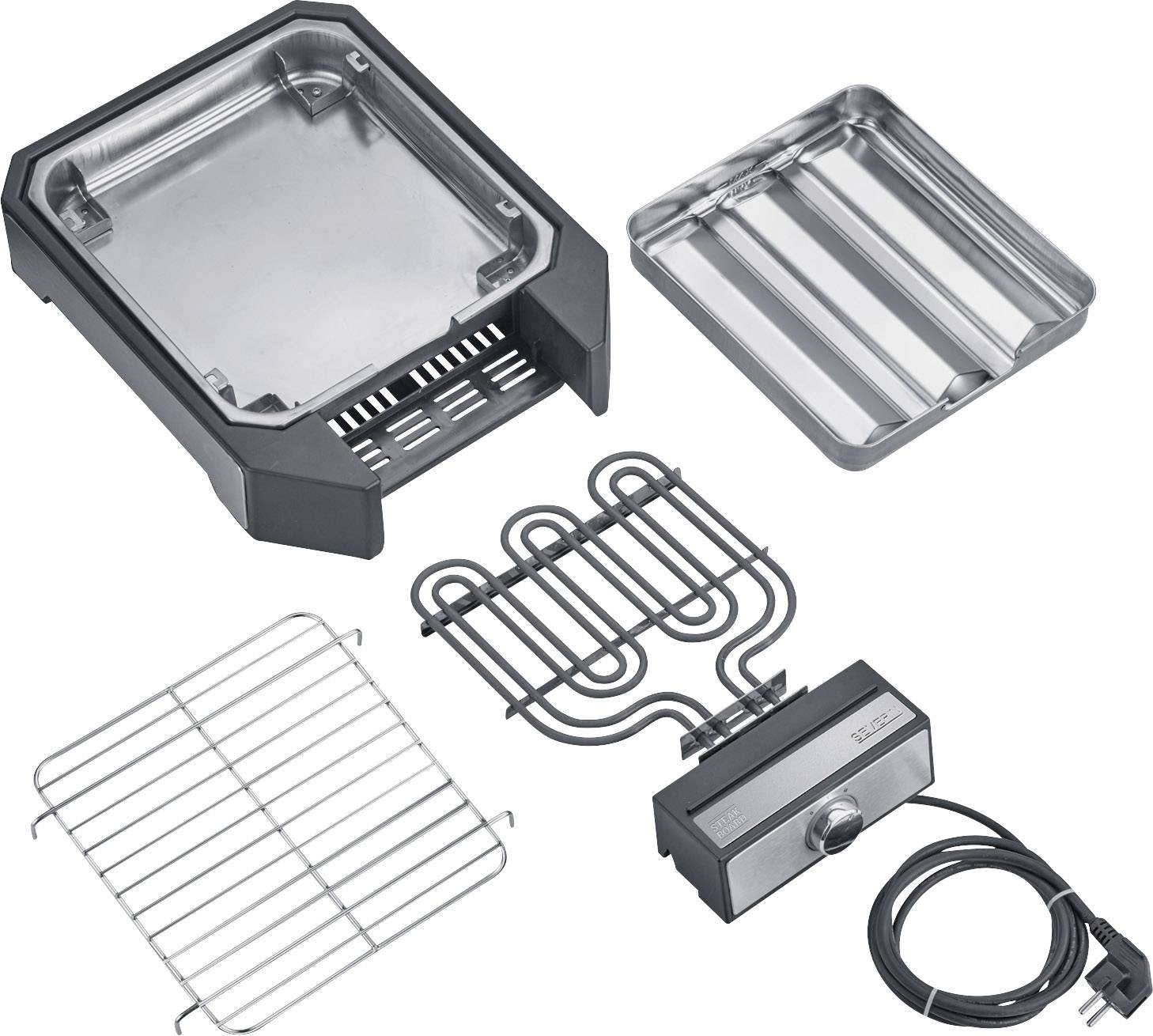 Severin PG 8545 Steak Grill kabelgebunden Schwarz, Silber