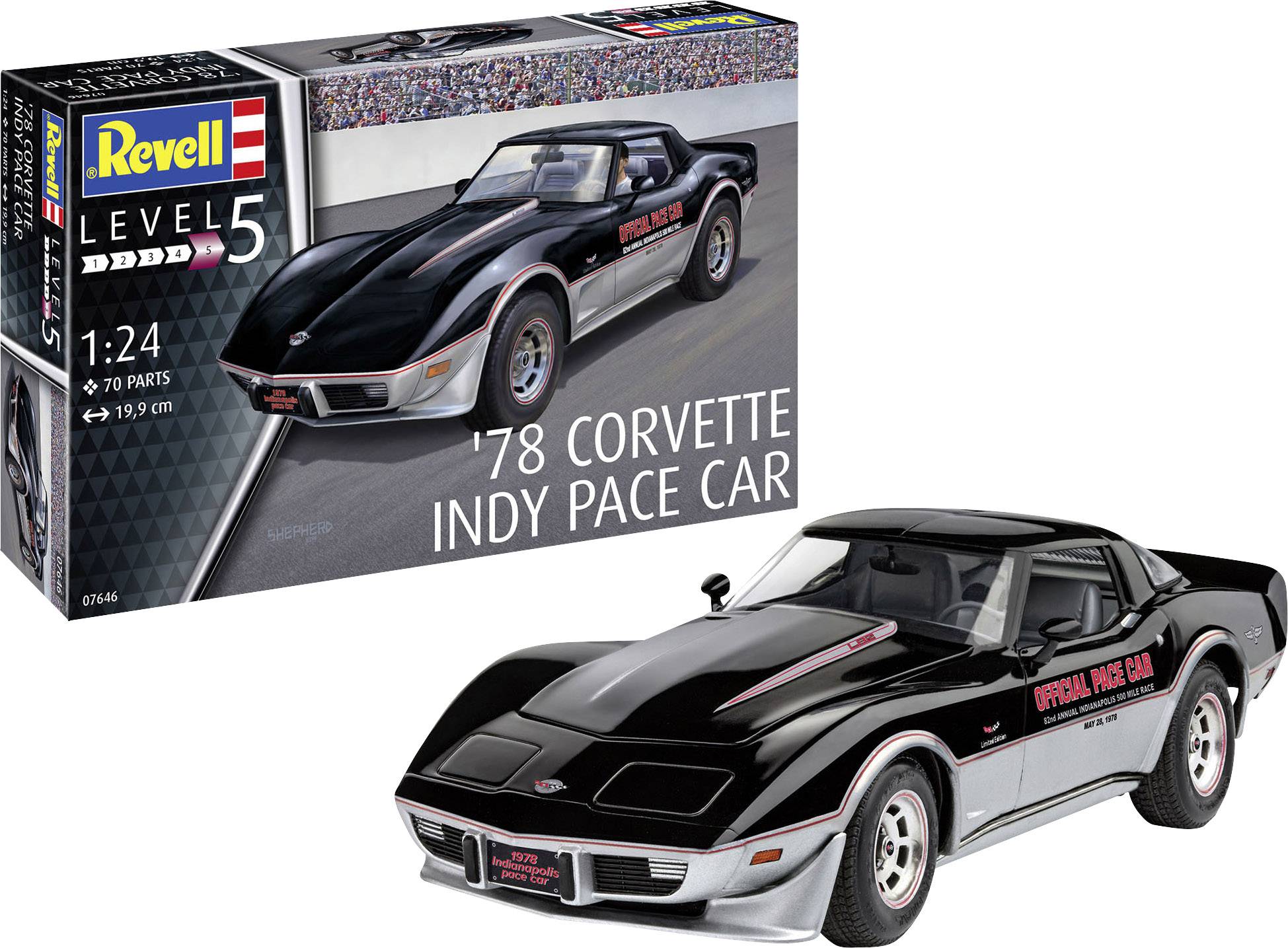 Revell 07646 '78 Corvette Indy Pace Car Automodell Bausatz 1:24