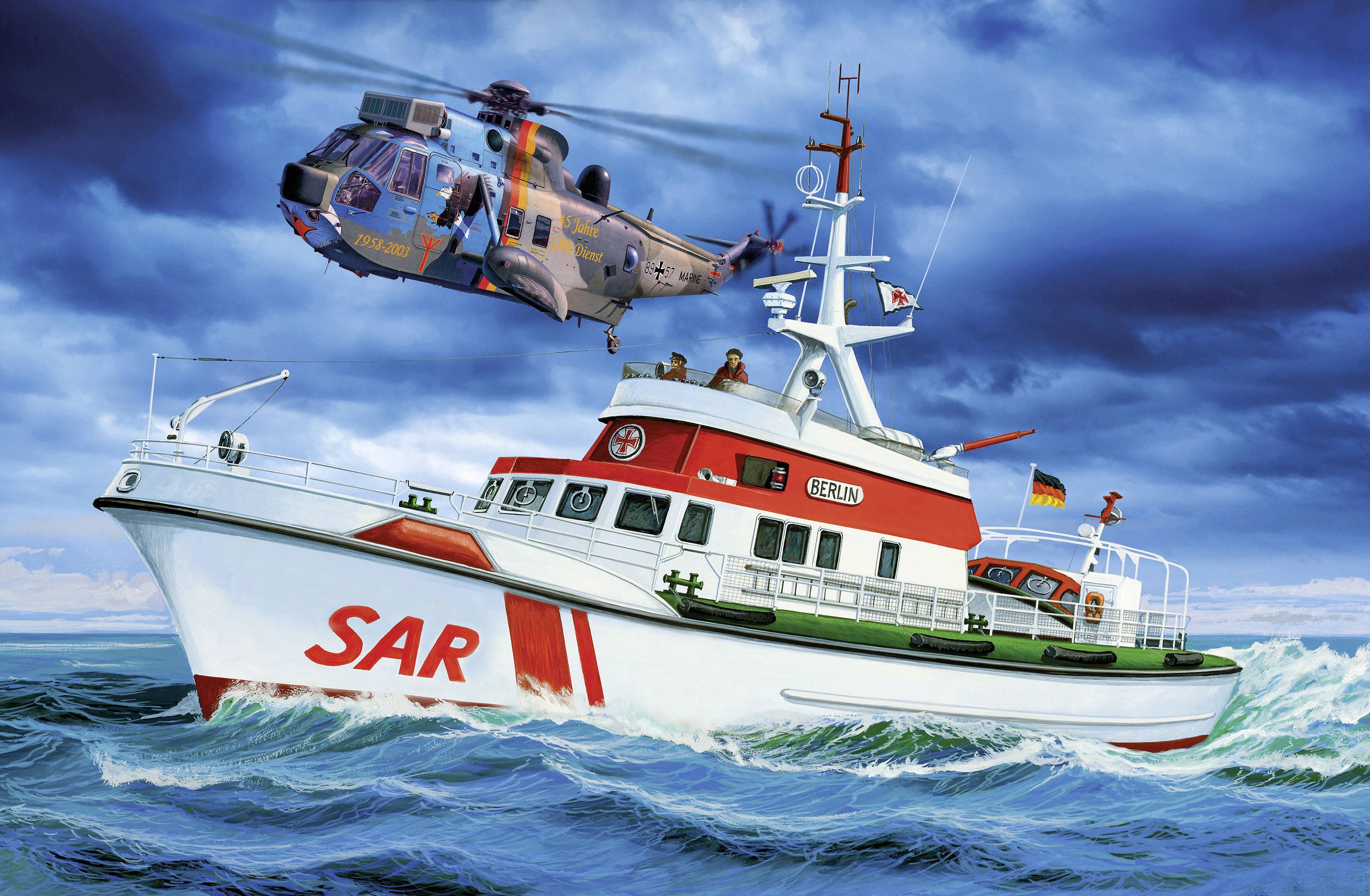 Revell 05683 DGzRS Berlin + Sea King "Good Bye Set" Schiffsmodell Bausatz 1:72
