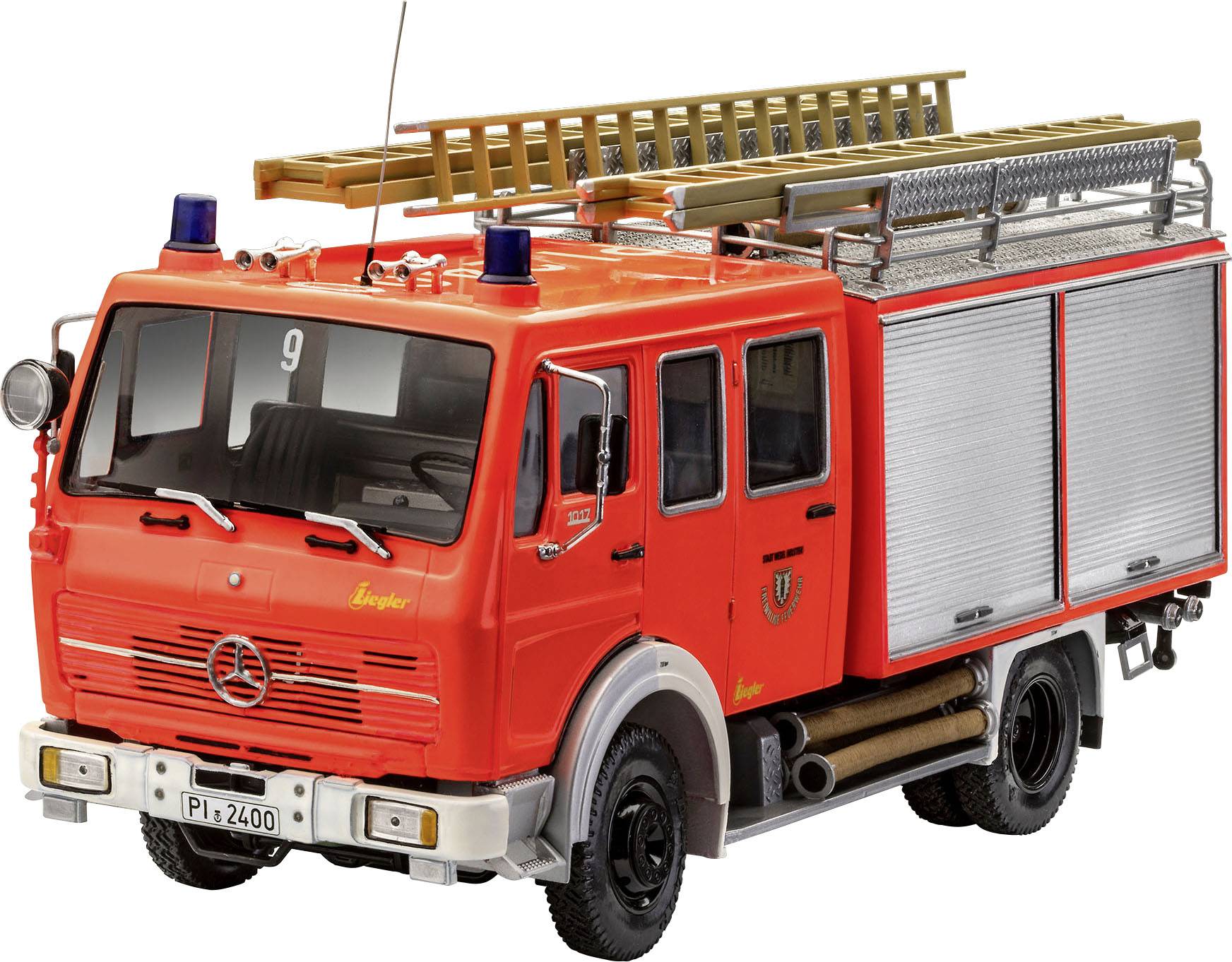 Revell 07655 Mercedes-Benz 1017 LF 16 Ltd.Edi Feuerwehrauto Bausatz 1:24