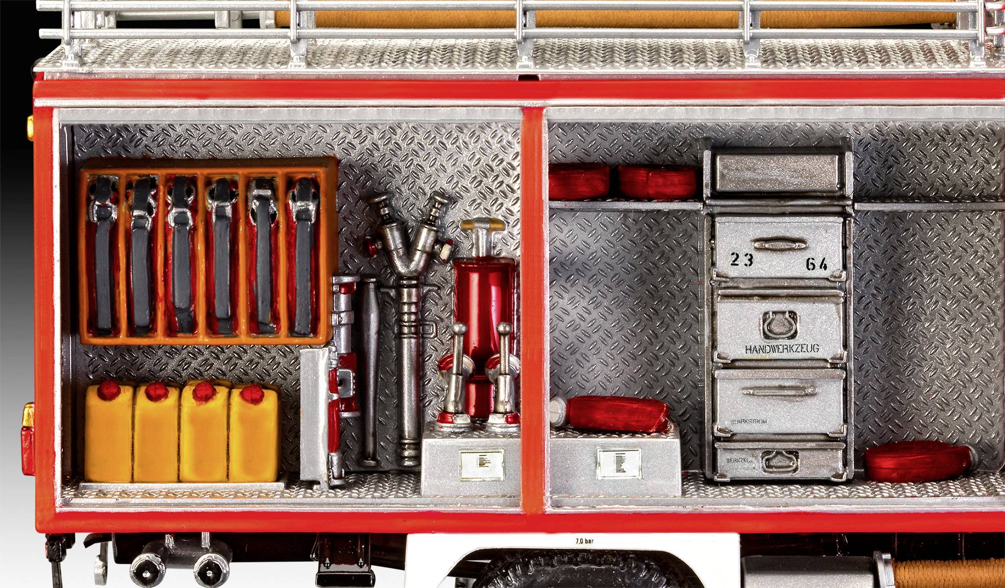 Revell 07655 Mercedes-Benz 1017 LF 16 Ltd.Edi Feuerwehrauto Bausatz 1:24