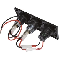 ProCar Einbausteckdose mit USB-A Doppelsteckdose + 2 Powersteckdosen Belastbarkeit Strom max.=20A 12 V, 24V ProCar Einbausteckdose mit USB-A Doppelsteckdose + 2 Powersteckdosen Belastbarkeit Strom max.=20A 12 V, 24V