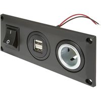 ProCar Einbausteckdose mit USB-A Doppelsteckdose schaltbar + 1 Powersteckdose Belastbarkeit Strom max.=20A 12 V, 24V ProCar Einbausteckdose mit USB-A Doppelsteckdose schaltbar + 1 Powersteckdose Belastbarkeit Strom max.=20A 12 V, 24V