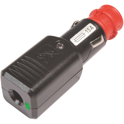 ProCar Connecteur universel LED Ng 15A avec décharge de traction avec fusible, 12-24 volts Charge de courant max=15 A 12 V, 24 V