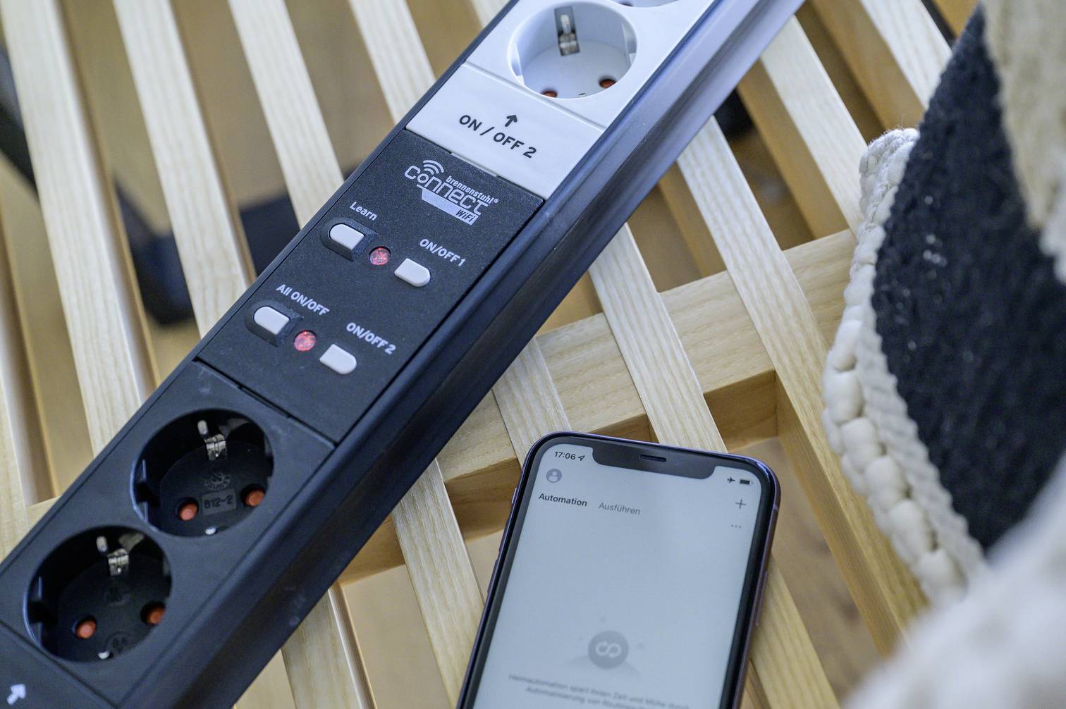 Brennenstuhl 1951160610 WiFi-Steckdosenleiste 6fach Schwarz, Lichtgrau Schutzkontakt 1 St.