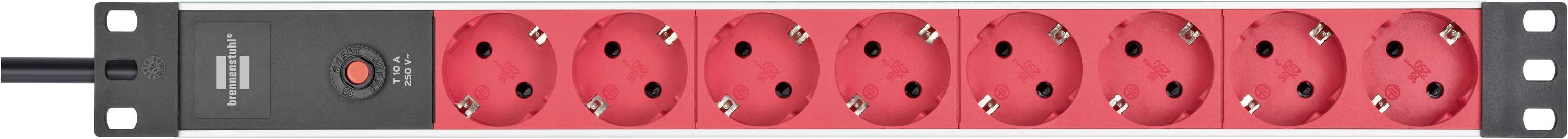 Brennenstuhl 1390007118 Steckdosenleiste 19 Zoll Schwarz, Silber Kaltgerätestecker 1St.