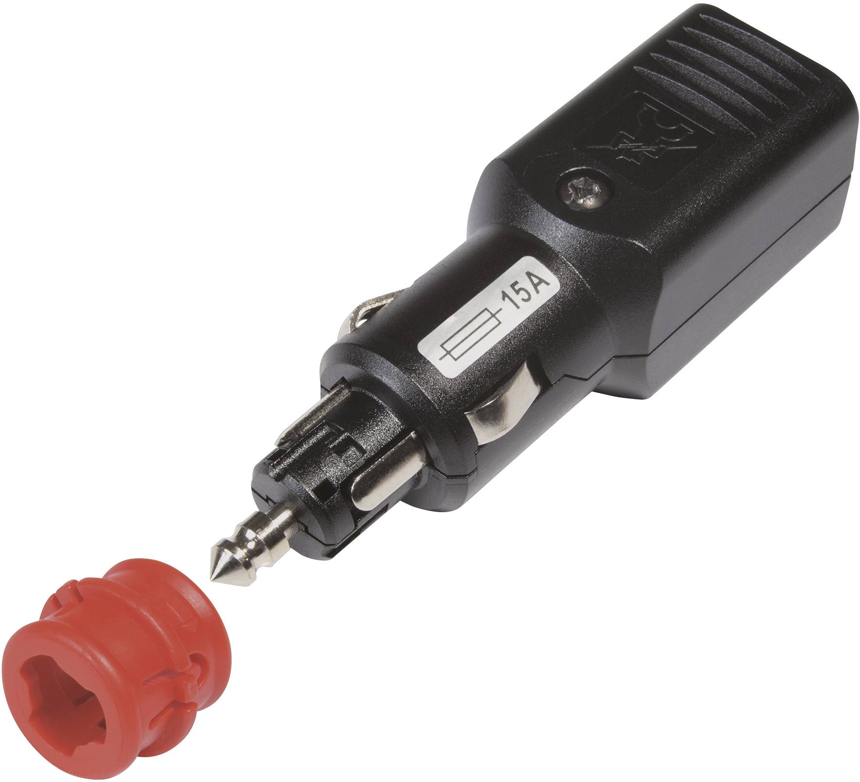 ProCar Universalstecker NG 15A mit zwangsgeführter Zugentlastung, mit Sicherung Belastbarkeit Strom max.=15A 12 V, 24V