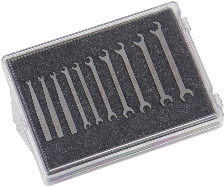 Donau Elektronik 980-SET Micro-Maulschlüssel-Set 10-tlg. 1-4 mm Micro-Maulschlüssel 10teilig Schlü