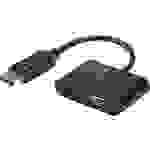 Renkforce RF-4505752 DisplayPort / HDMI / VGA Adapter [1x DisplayPort Stecker - 1x HDMI-Buchse, VGA-Buchse] Schwarz 15.00cm