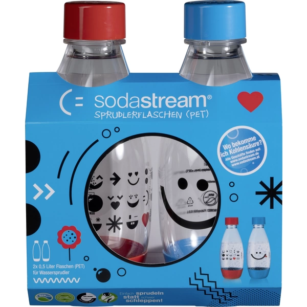 Sodastream PET-Flasche PET-Flasche 0,5L Duopack Kids Edition Blau, Rot