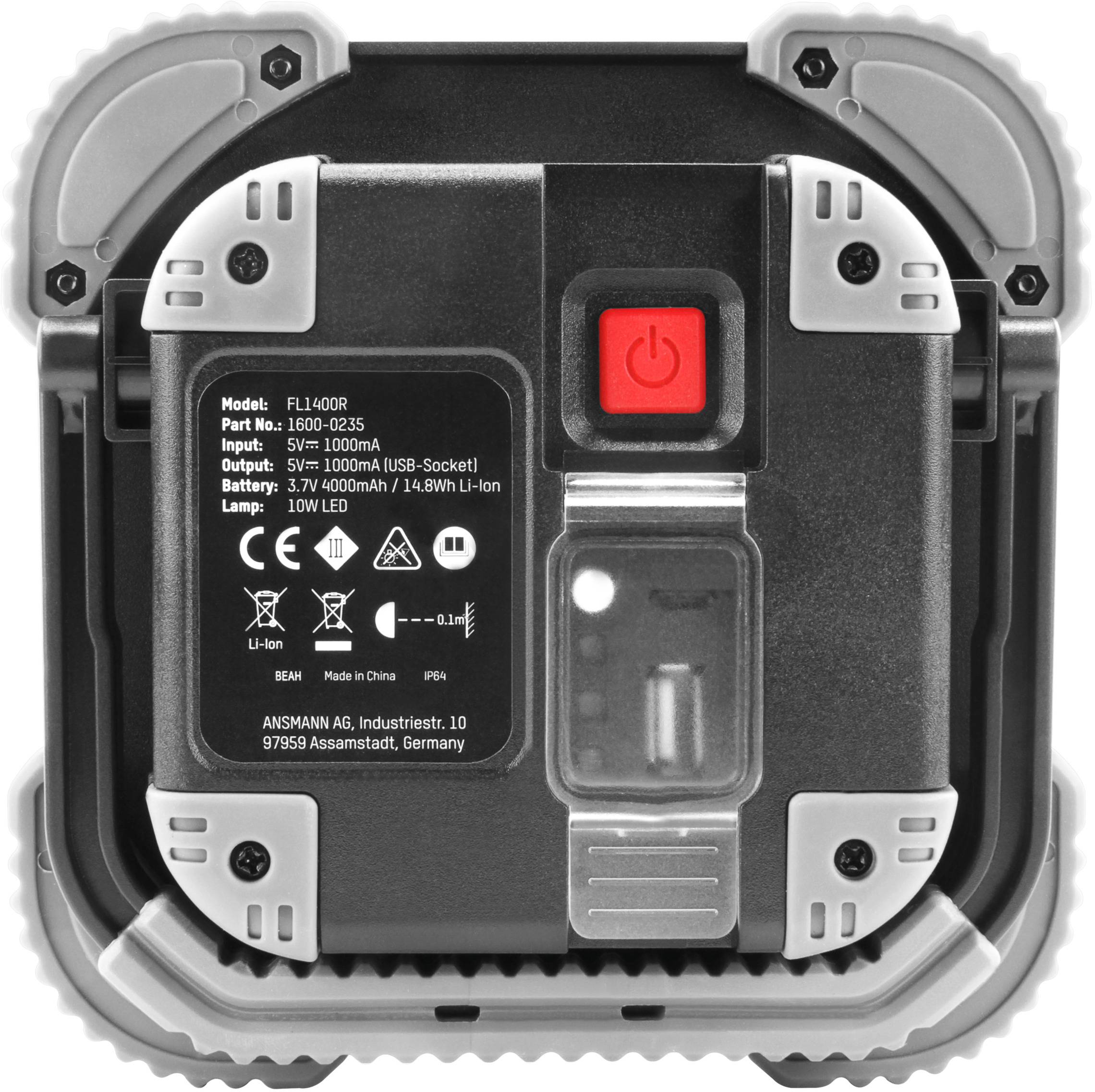 Ansmann 1600-0356 FL2000R LED Arbeitsleuchte akkubetrieben 20 W 2000 lm