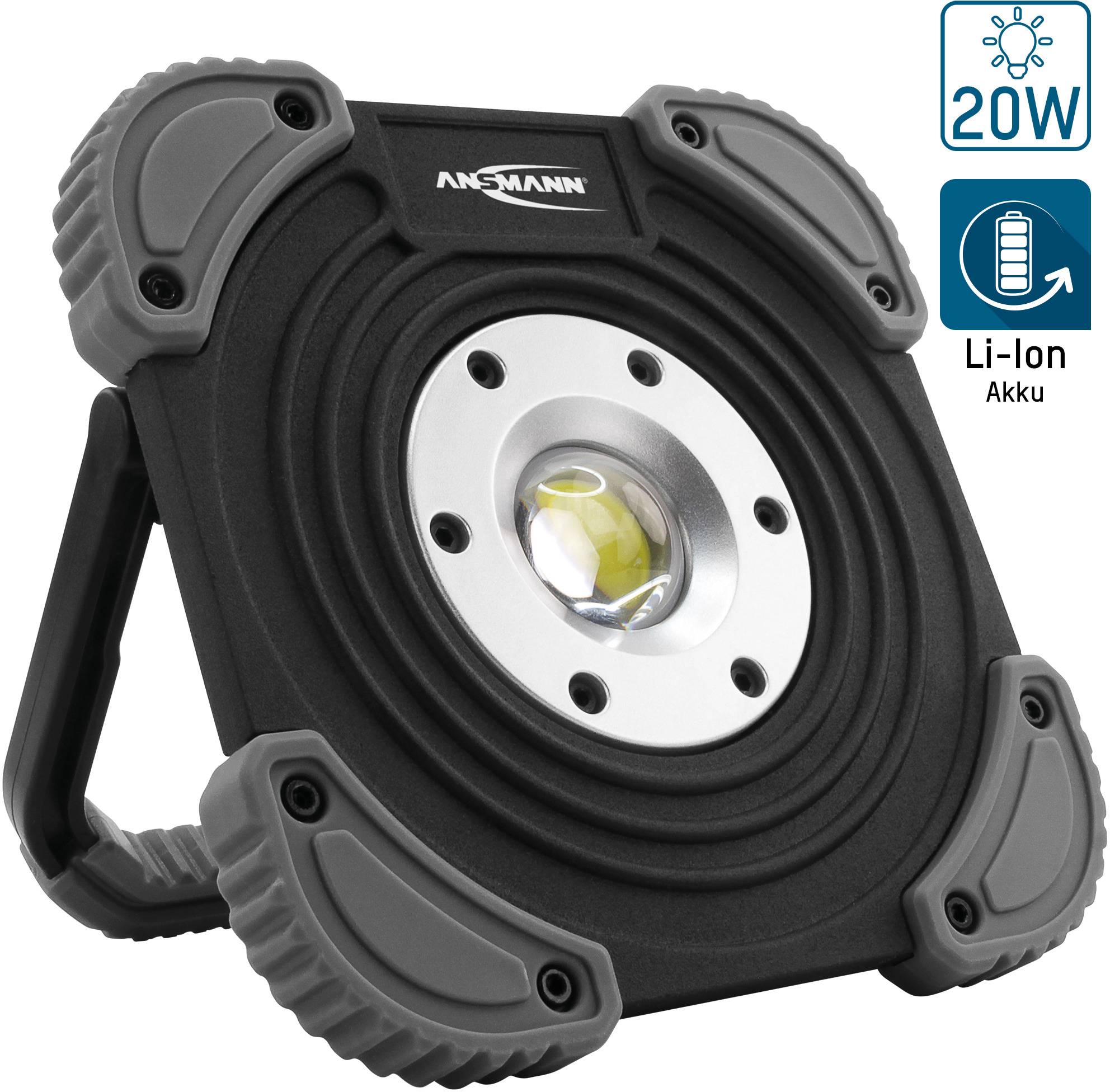 Ansmann 1600-0356 FL2000R LED Arbeitsleuchte akkubetrieben 20 W 2000 lm