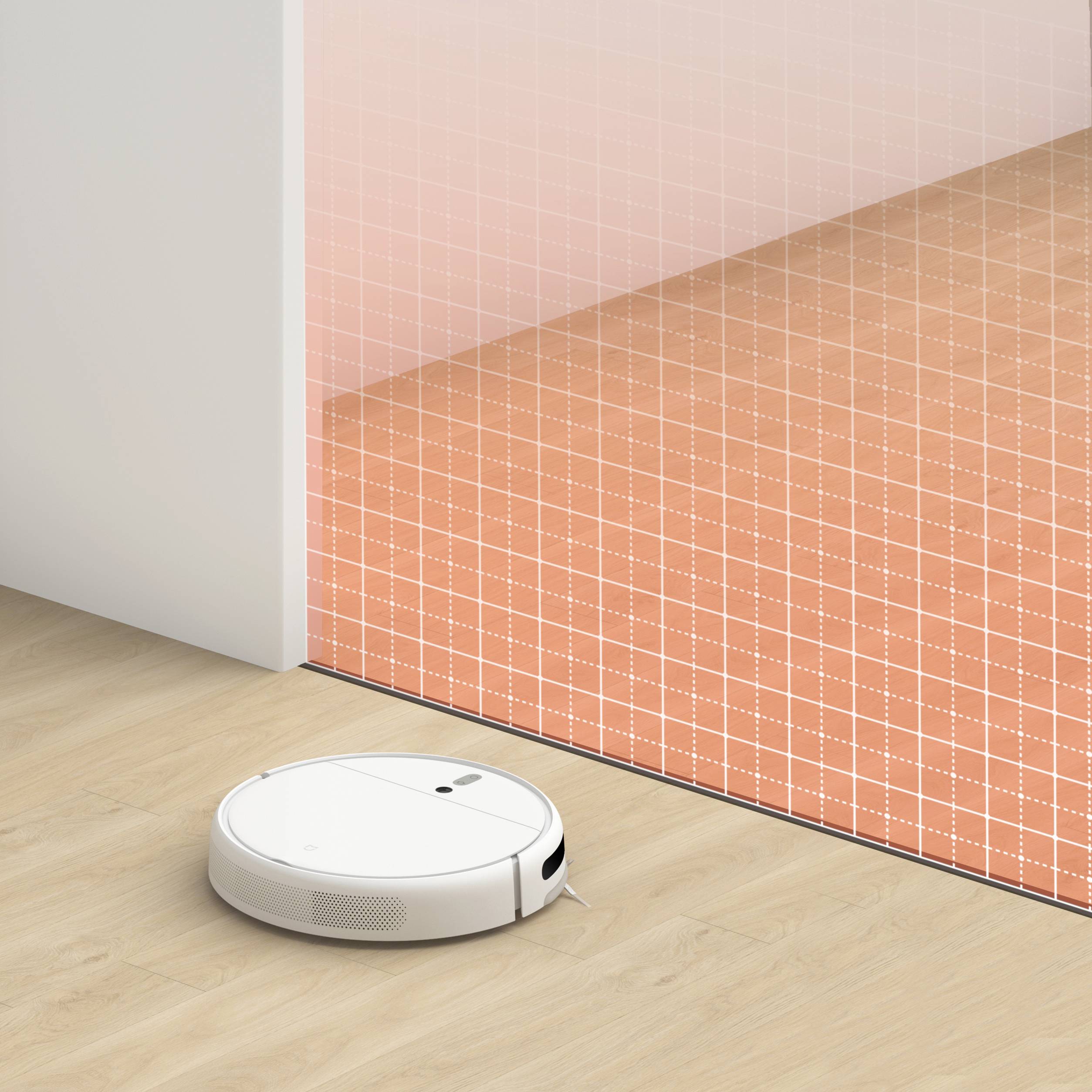 Xiaomi Mi Robot Vacuum Mop Reinigungsroboter Weiß App gesteuert, kompatibel mit Amazon Alexa