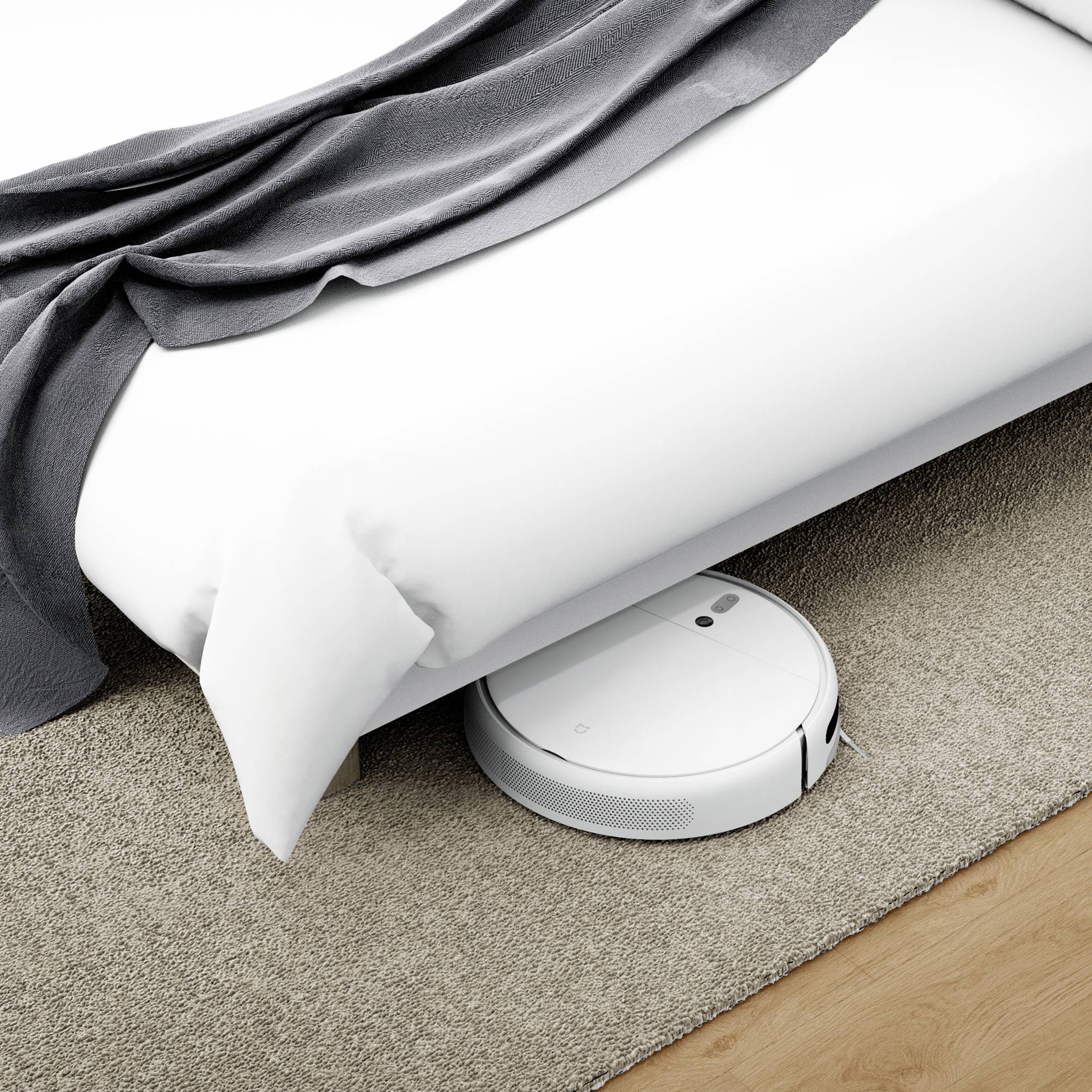 Xiaomi Mi Robot Vacuum Mop Reinigungsroboter Weiß App gesteuert, kompatibel mit Amazon Alexa
