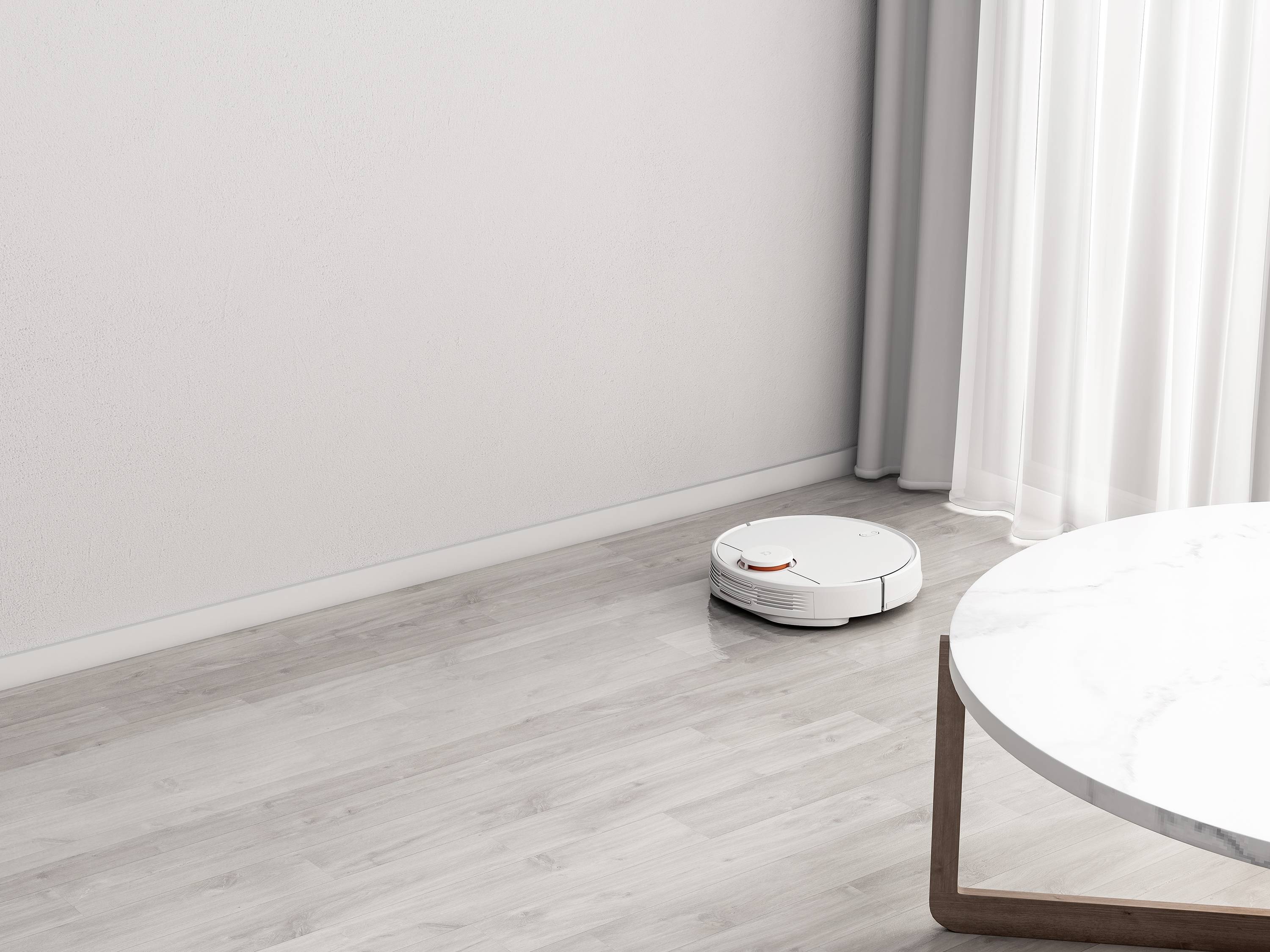 Xiaomi Mi Robot Vacuum Mop Pro Reinigungsroboter Weiß App gesteuert, kompatibel mit Amazon Alexa