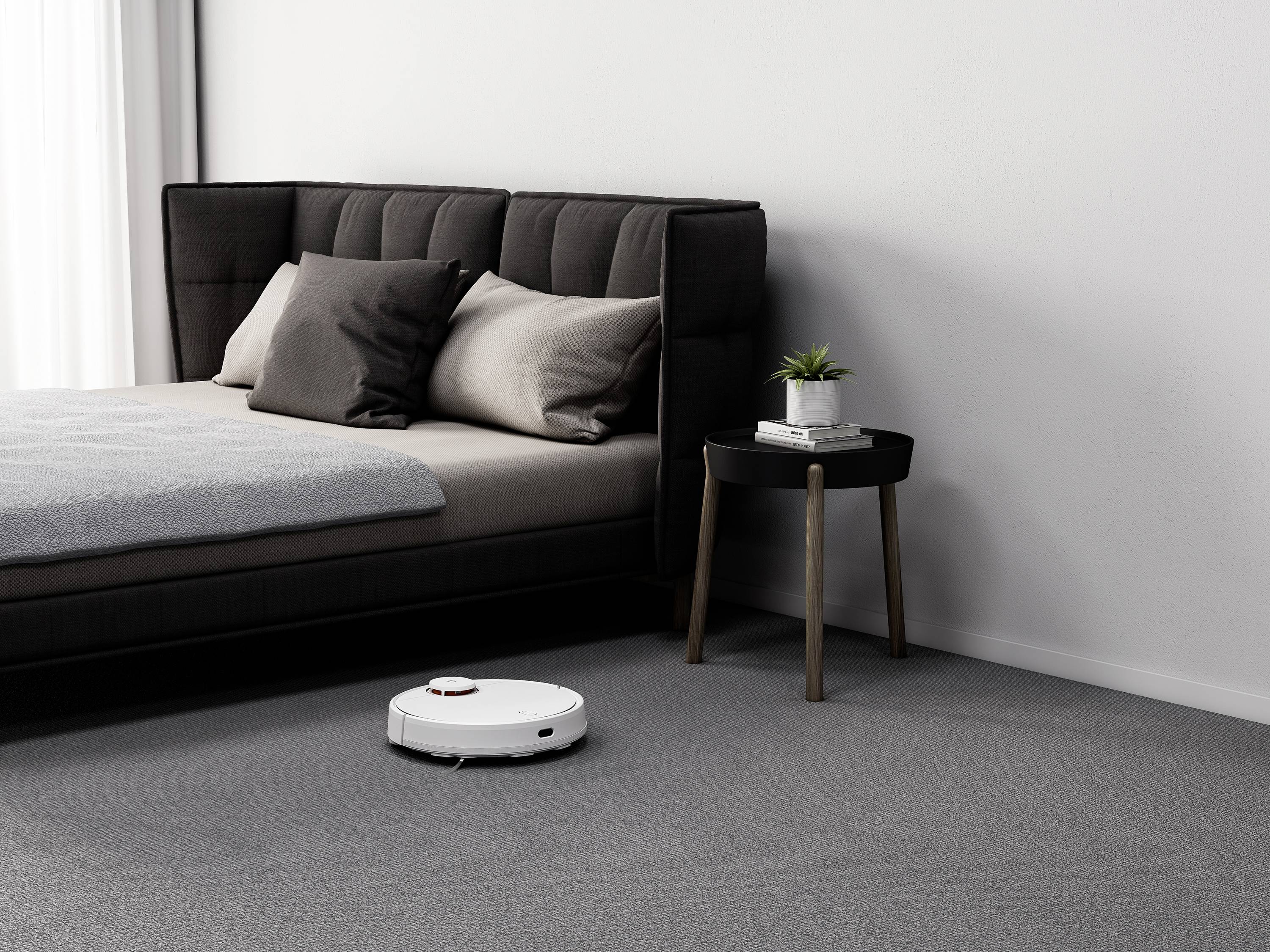Xiaomi Mi Robot Vacuum Mop Pro Reinigungsroboter Weiß App gesteuert, kompatibel mit Amazon Alexa