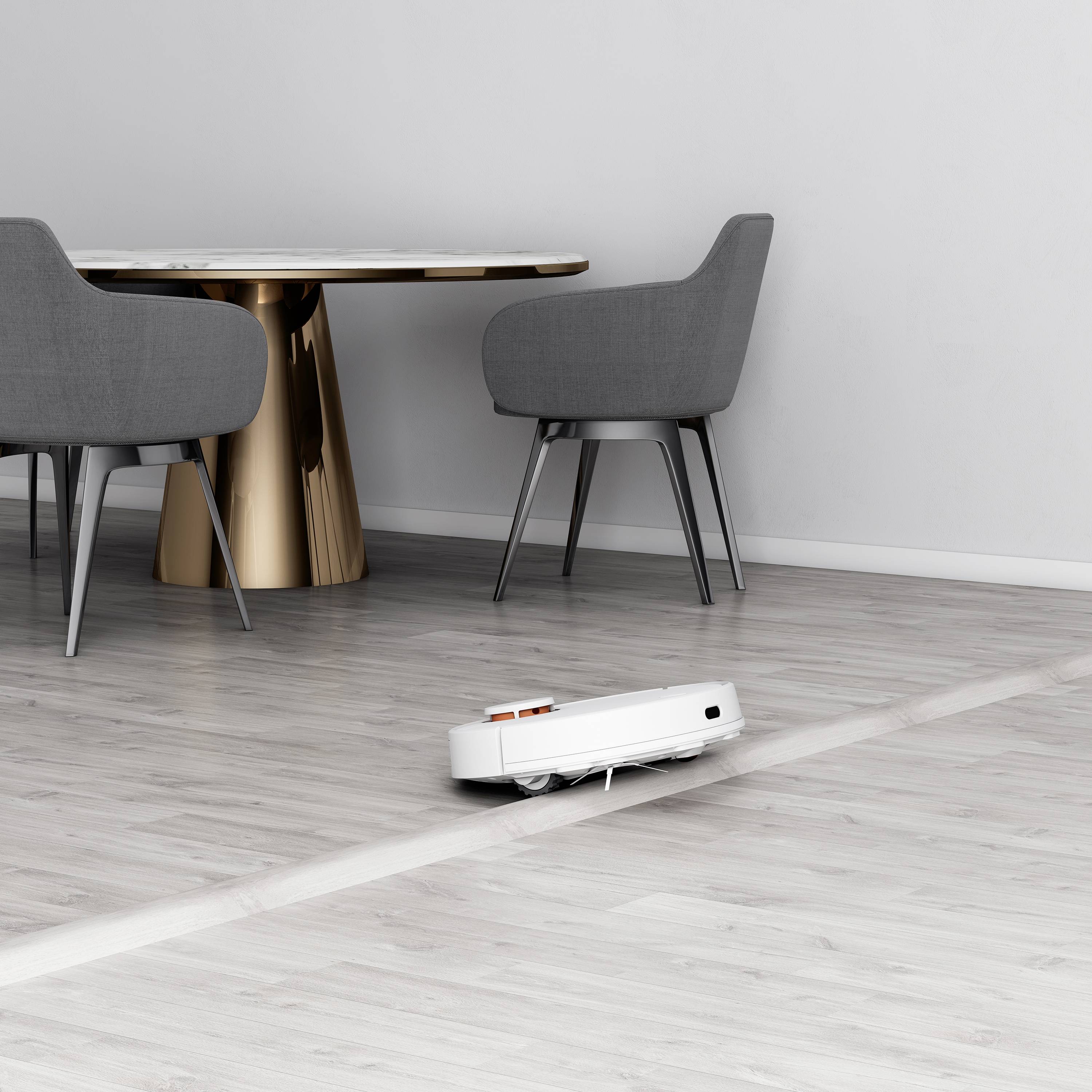 Xiaomi Mi Robot Vacuum Mop Pro Reinigungsroboter Weiß App gesteuert, kompatibel mit Amazon Alexa