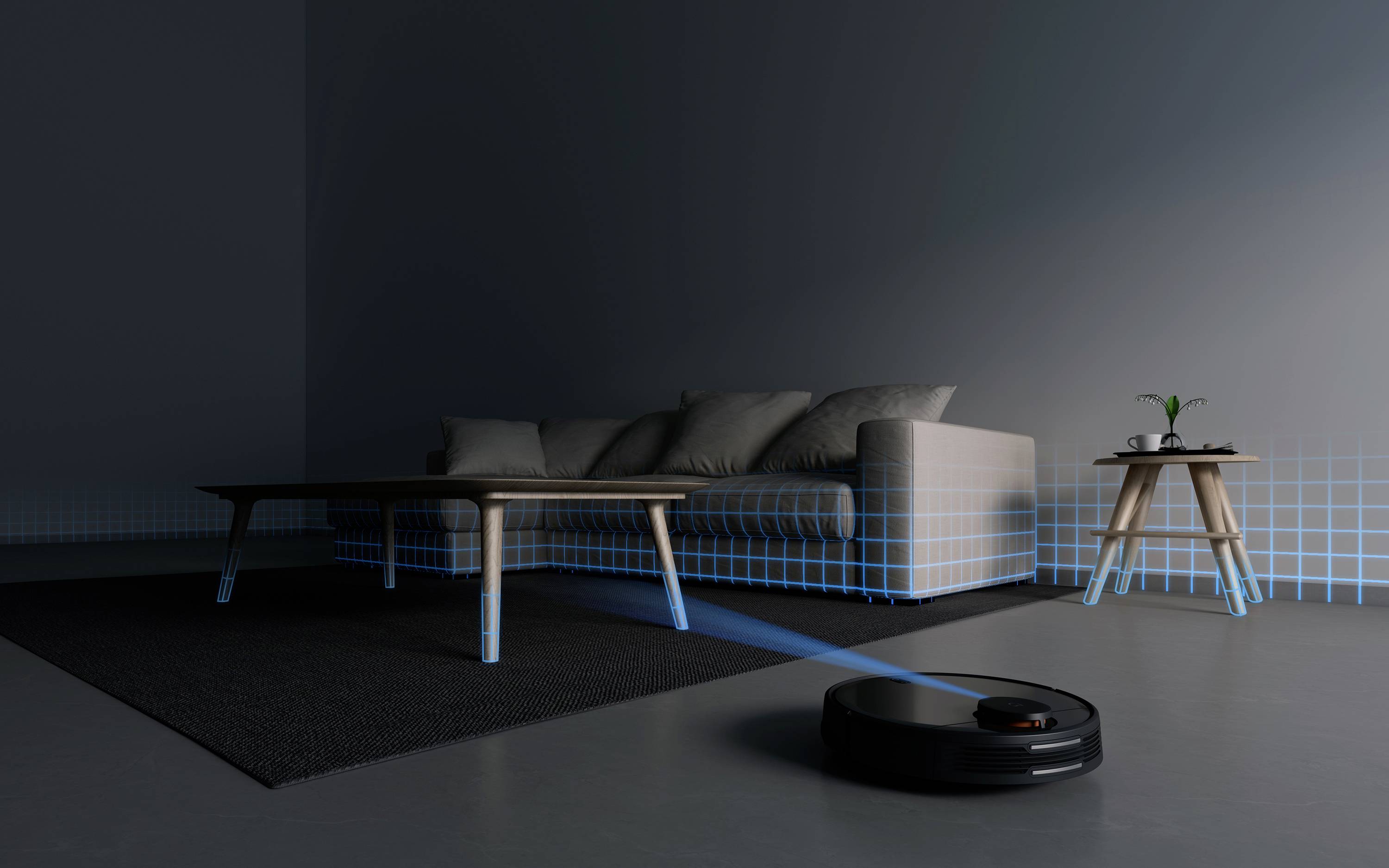 Xiaomi Mi Robot Vacuum Mop Pro Reinigungsroboter Schwarz App gesteuert, Kompatibel mit Amazon Alexa