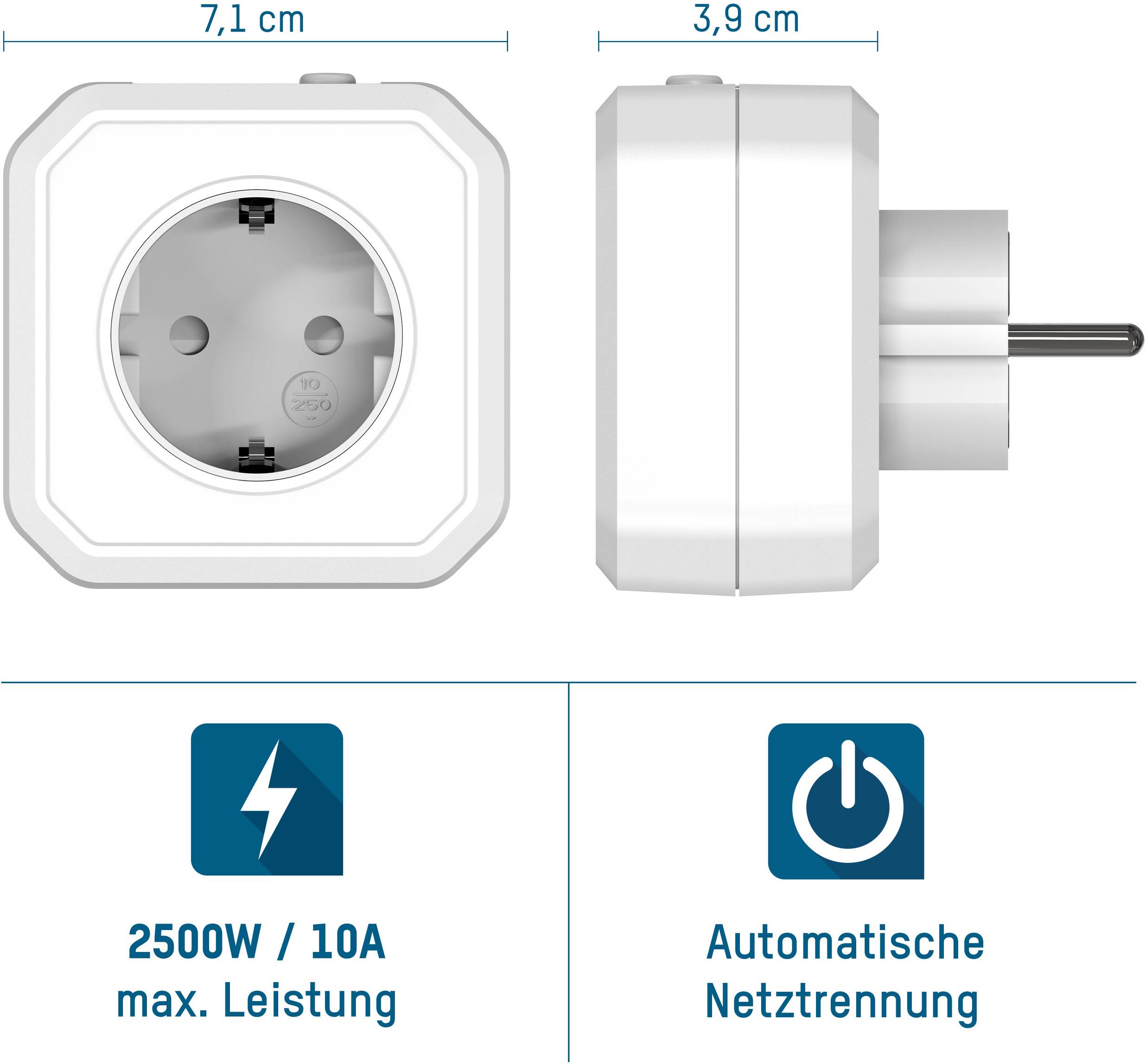 Ansmann 1260-0001 Steckdosen-Timer analog Timer-Funktion