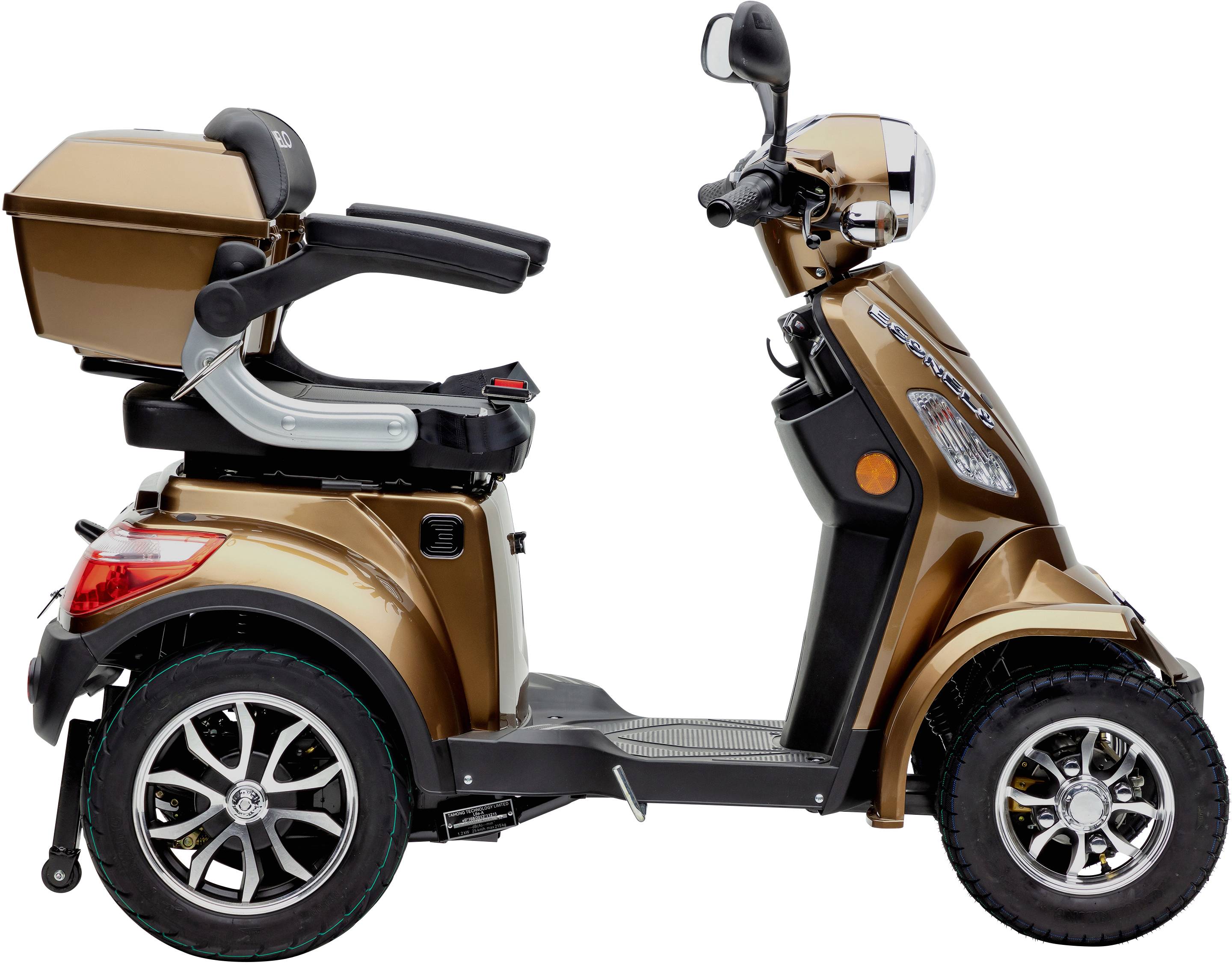 ECONELO J4000 E-Scooter Braun Blei-Gel 60V 20Ah Straßenzulassung: Deutschland
