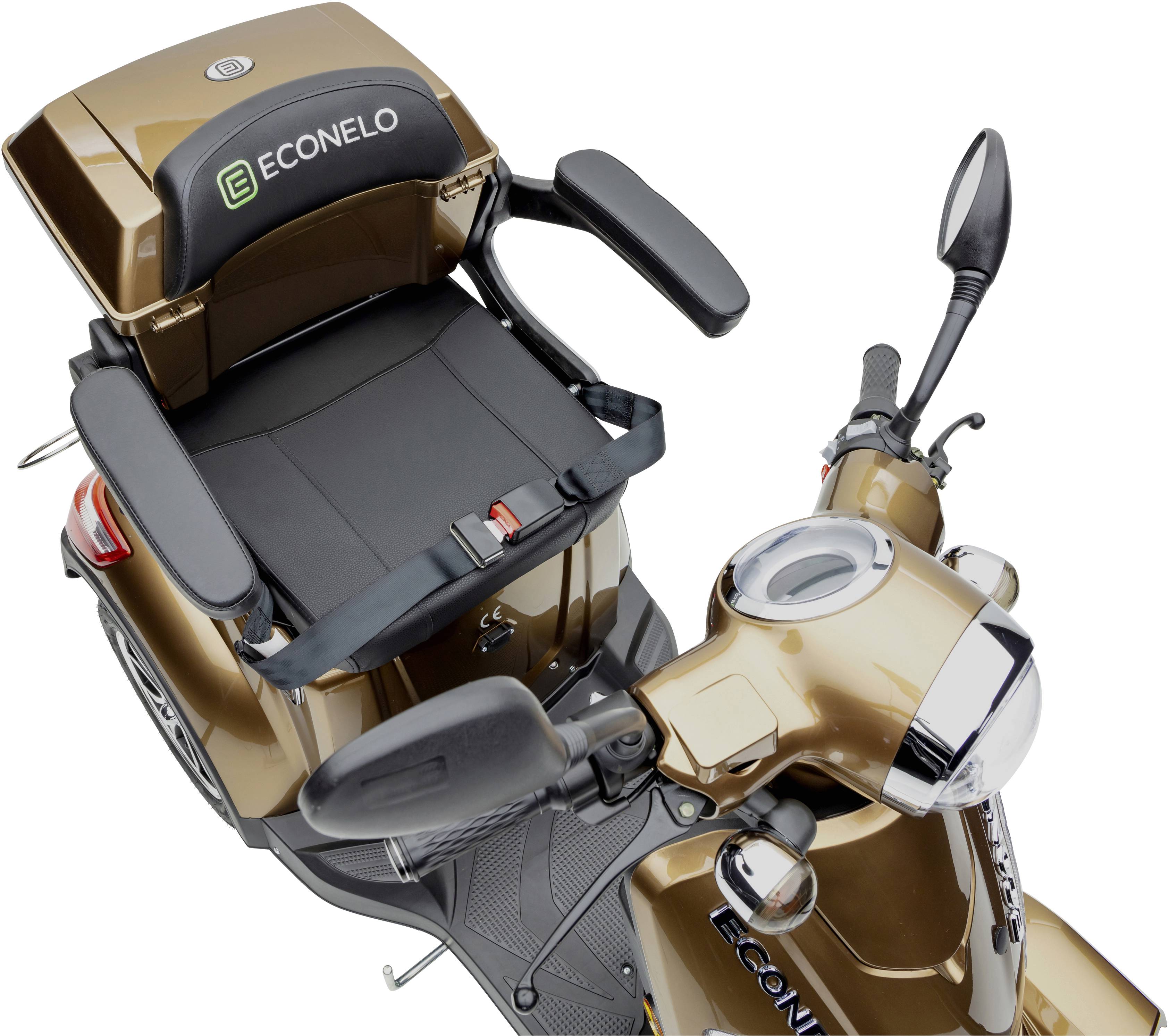ECONELO J4000 E-Scooter Braun Blei-Gel 60V 20Ah Straßenzulassung: Deutschland