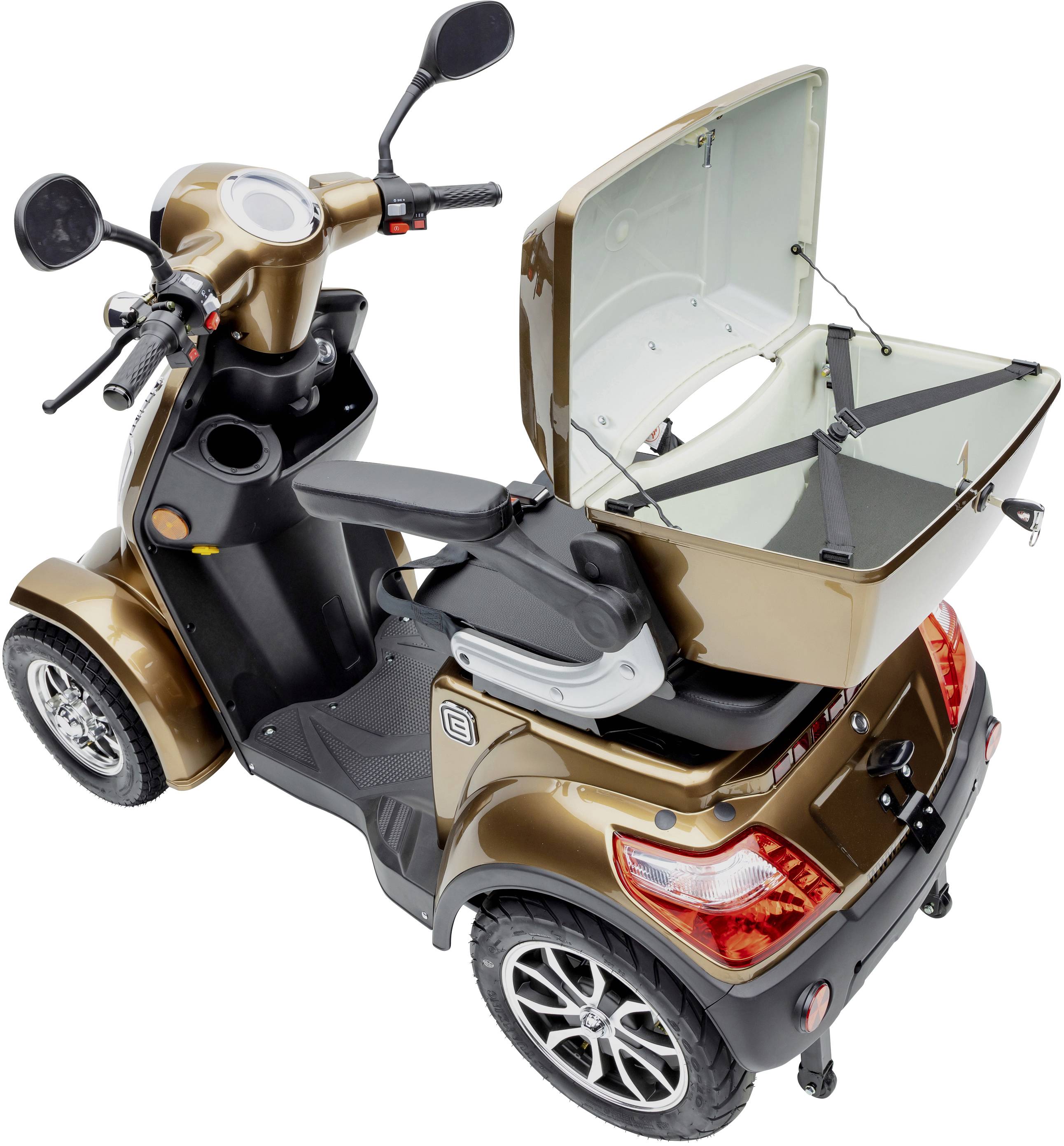 ECONELO J4000 E-Scooter Braun Blei-Gel 60V 20Ah Straßenzulassung: Deutschland