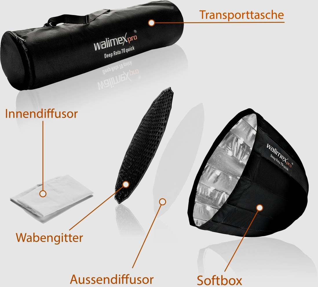 Walimex Pro 22574 22574 Softbox (Ø x H) 700mm x 180mm 1St.