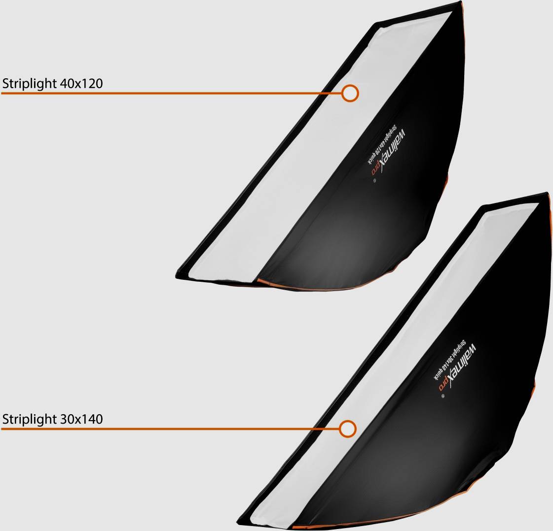 Walimex Pro 22650 22650 Softbox (L x B) 1200mm x 400mm 1St.