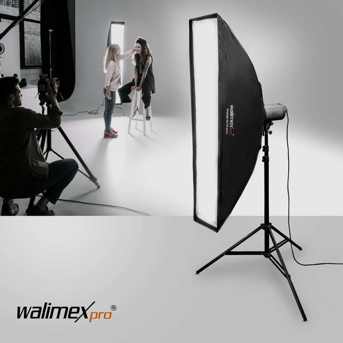 Walimex Pro 22650 22650 Softbox (L x B) 1200mm x 400mm 1St.