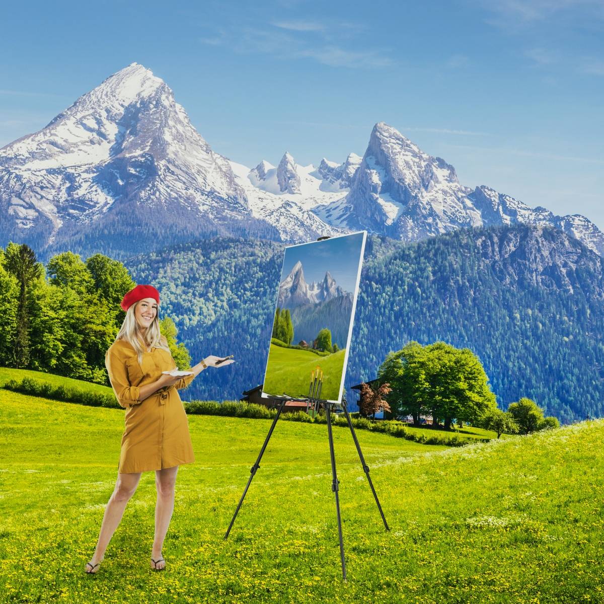 Walimex Pro 22745 Atelierstaffelei Schwarz inkl. Tasche