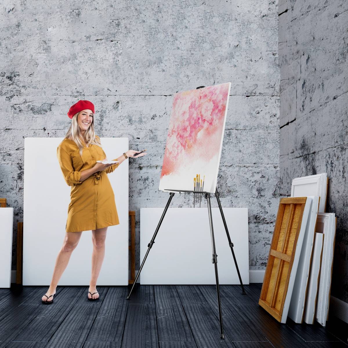 Walimex Pro 22745 Atelierstaffelei Schwarz inkl. Tasche