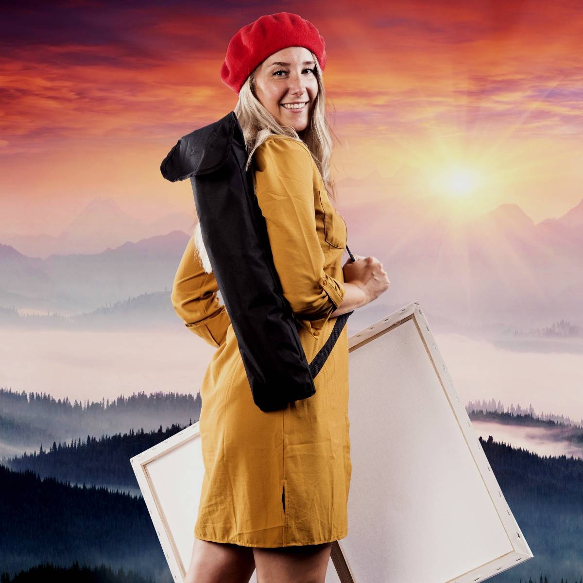 Walimex Pro 22745 Atelierstaffelei Schwarz inkl. Tasche