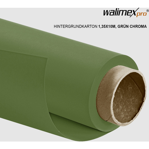 Walimex Pro Hintergrundkarton (L x B) 10000mm x 1350mm Grün
