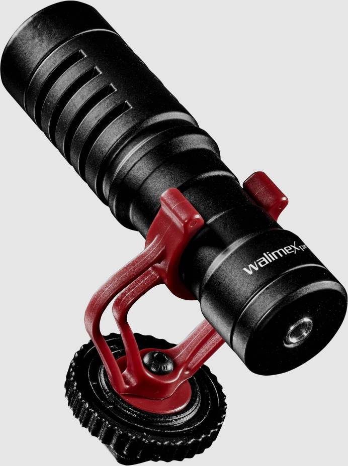 Walimex Pro 21964 Kamera-Mikrofon Übertragungsart (Details):Kabelgebunden inkl. Kabel, inkl. Tasche, inkl. Windschutz, inkl. Klammer, Standfuß Micr