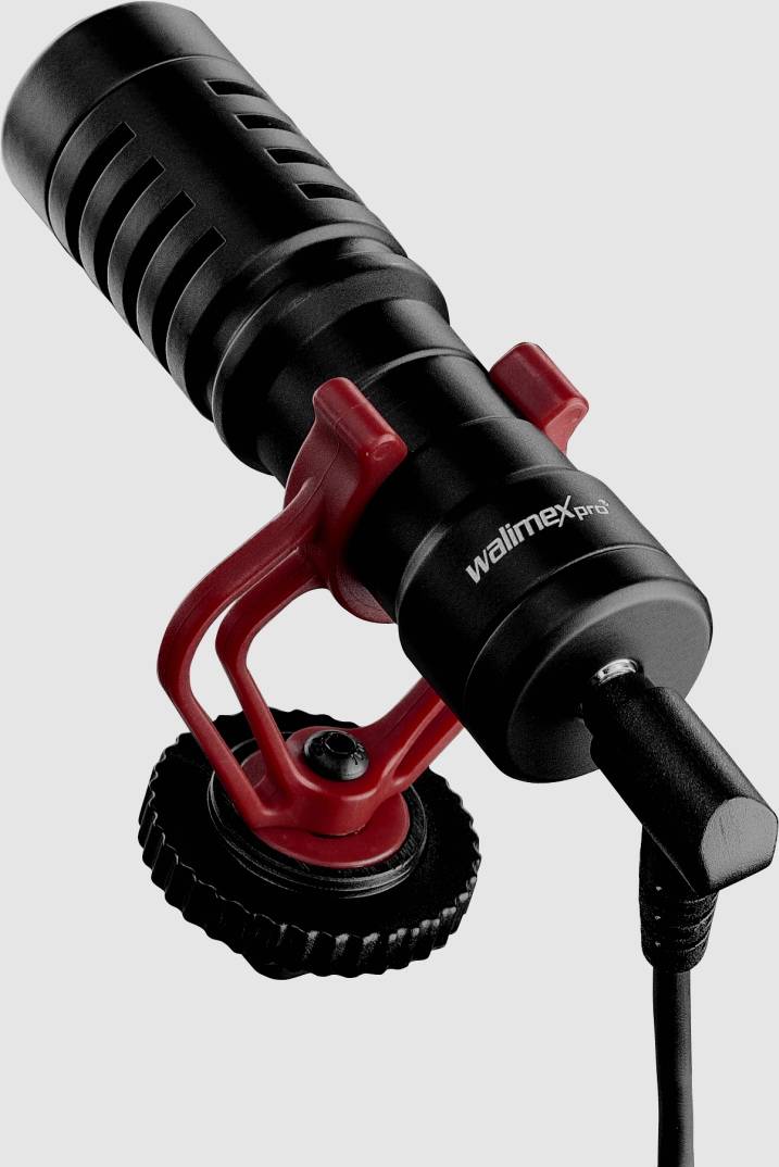 Walimex Pro 21964 Kamera-Mikrofon Übertragungsart (Details):Kabelgebunden inkl. Kabel, inkl. Tasche, inkl. Windschutz, inkl. Klammer, Standfuß Micr