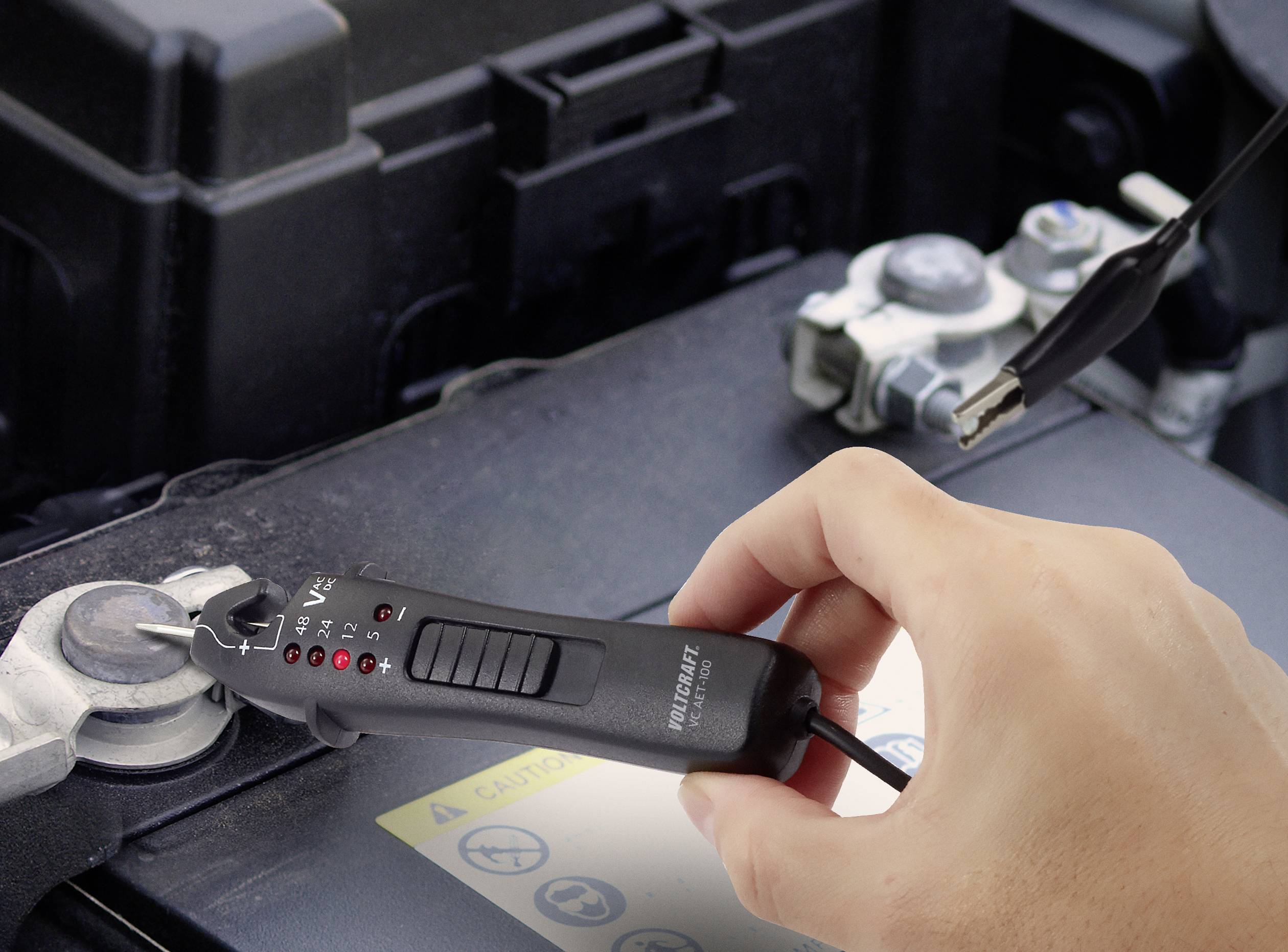 VOLTCRAFT VC AET-100 Zweipoliger Spannungsprüfer CAT I LED