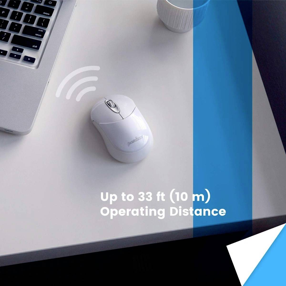 Perixx PERIMICE-802 W Maus Bluetooth® Optisch Weiß 3 Tasten 1000 dpi