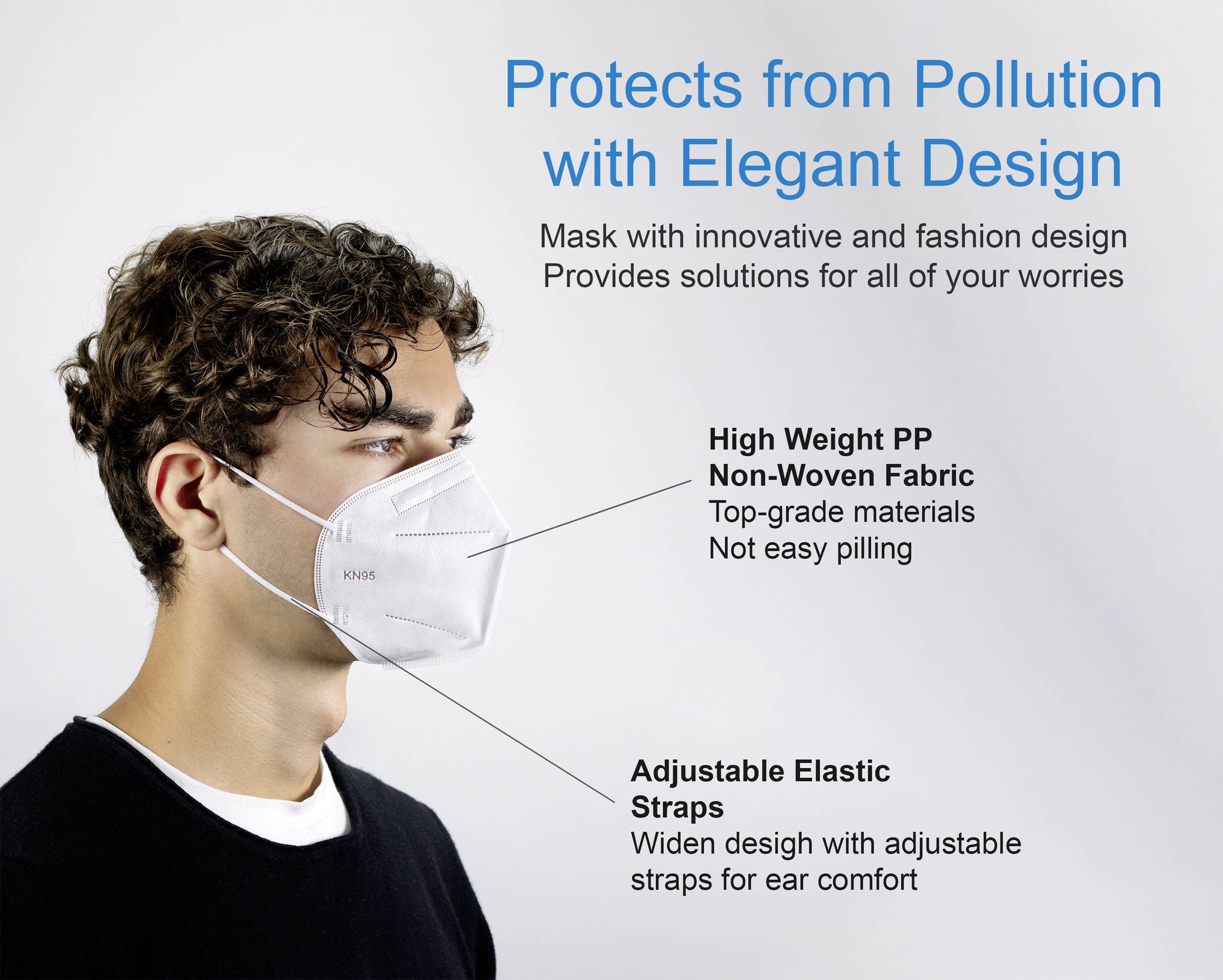 Hygiene-Set 50 St. Vlies Community Maske, 2x 5 St. Pandemie-Atemschutzmaske (CPA), 500ml Powerpearl Handdesinfektion 1 Set