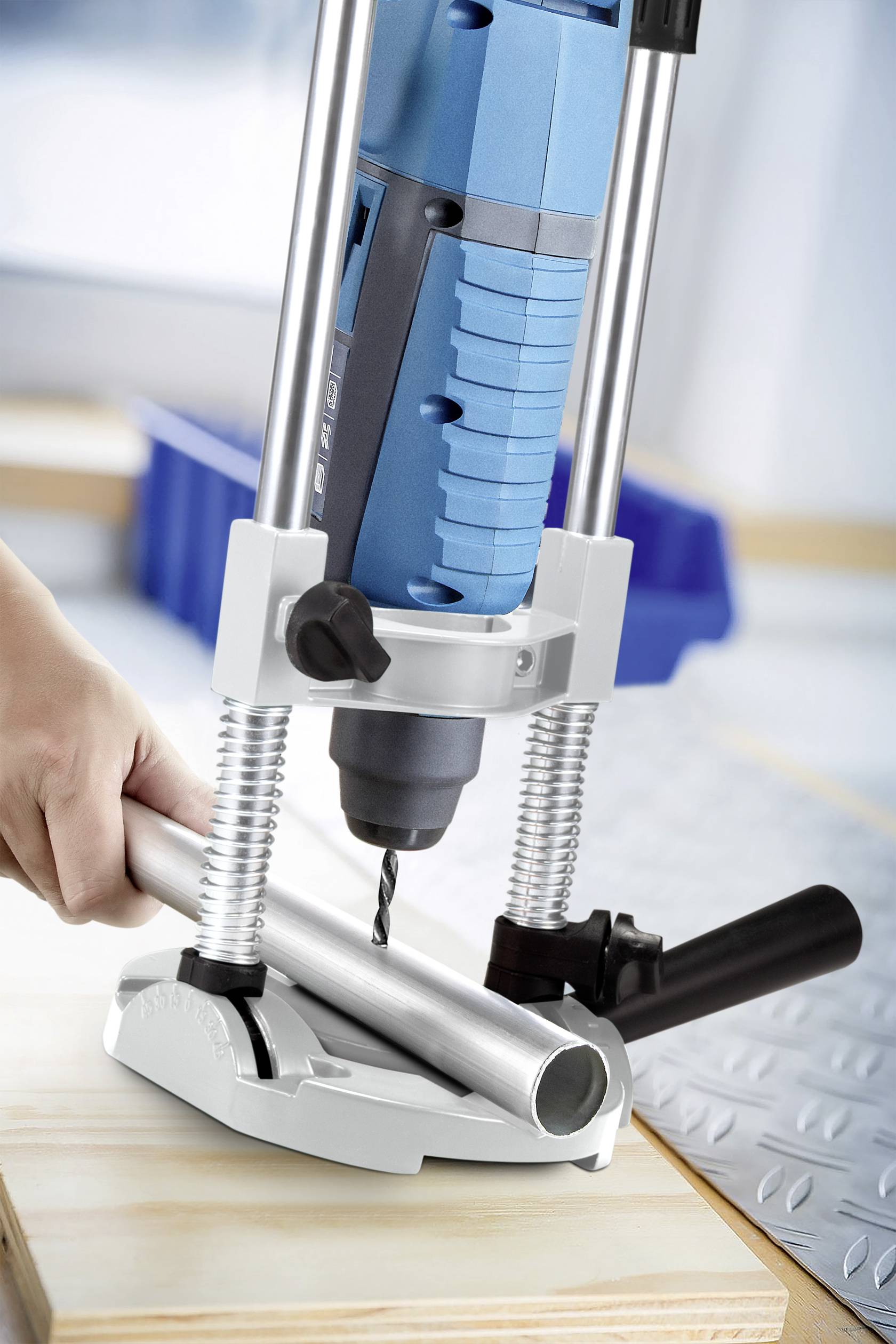 TOOLCRAFT BOS-230 Bohrständer Arbeitshöhe (max.): 173mm (L x B x H) 232 x 135 x 302mm