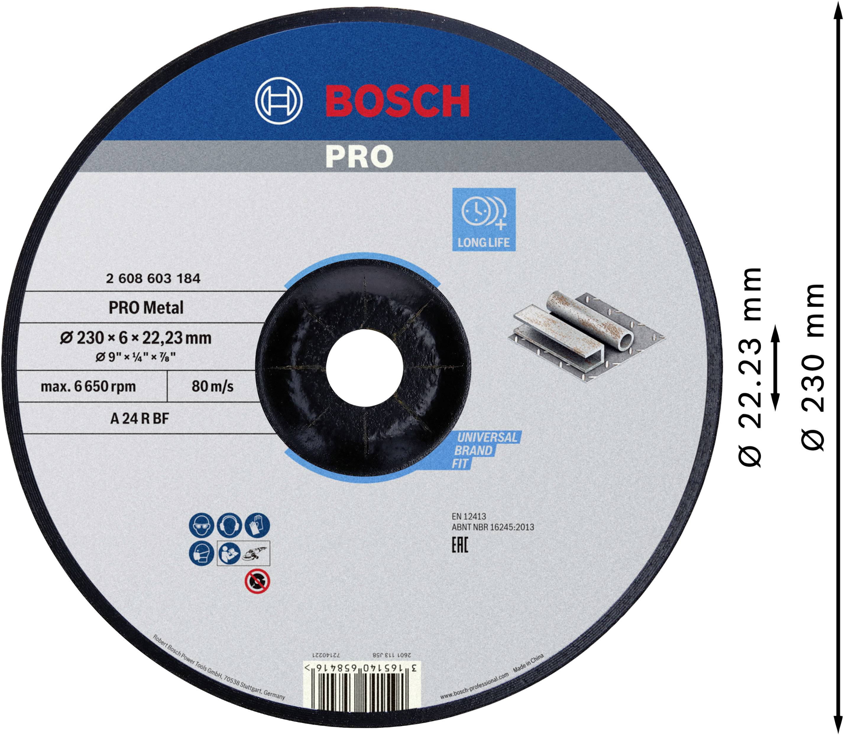 Bosch Accessories 2608603184 Schruppscheibe gekröpft 230mm 1 St. Stahl