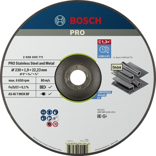Bosch Accessories 2608600711 2608600711 Trennscheibe gekröpft 230mm Stahl Bosch Accessories 2608600711 2608600711 Trennscheibe gekröpft 230mm Stahl