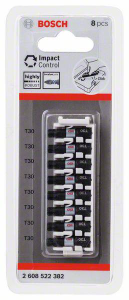 Bosch Impact Control, 8-teiliges Bit-Set, geeignet für Schraubarbeiten.