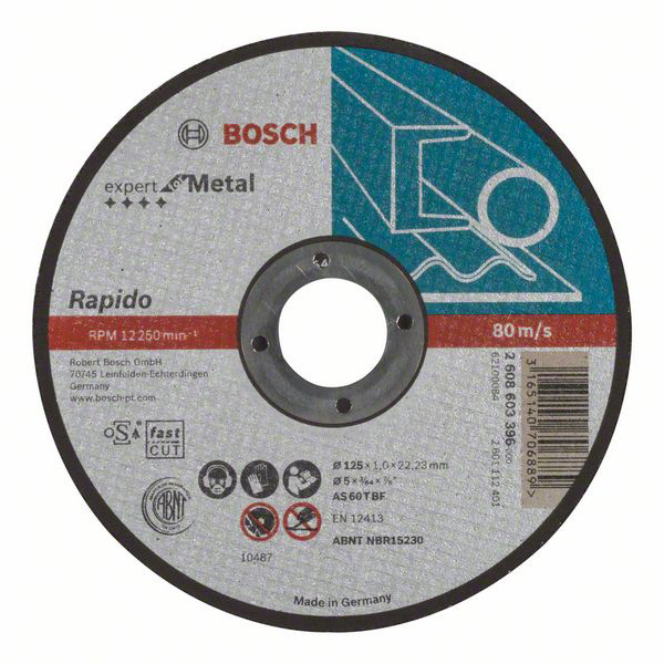 Bosch Accessories 2608603396 2608603396 Trennscheibe gerade 125mm Stahl